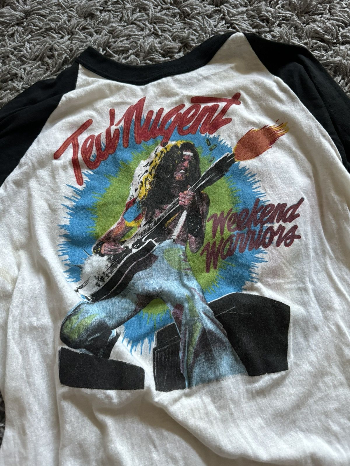Band Tees Ted Nugent 1979 Weekend Warriors Tour Raglan Tee Size US M / EU 48-50 / 2 - 1 Thumbnail