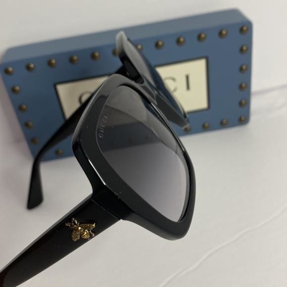 Gucci 💯- New Gucci GG0096S 001 54 Ladies Sunglasses Size ONE SIZE - 14 Thumbnail