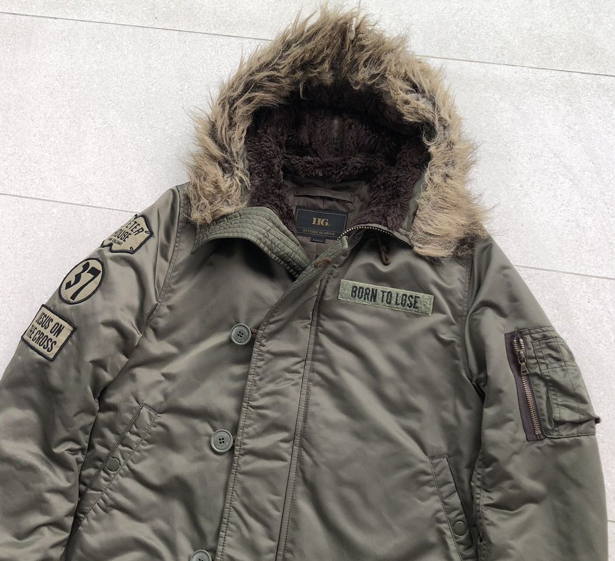 Hysteric Glamour Hysteric Glamour N-2BMilitary Flight Jacket Fur Hoded Jacket Size US M / EU 48-50 / 2 - 8 Thumbnail