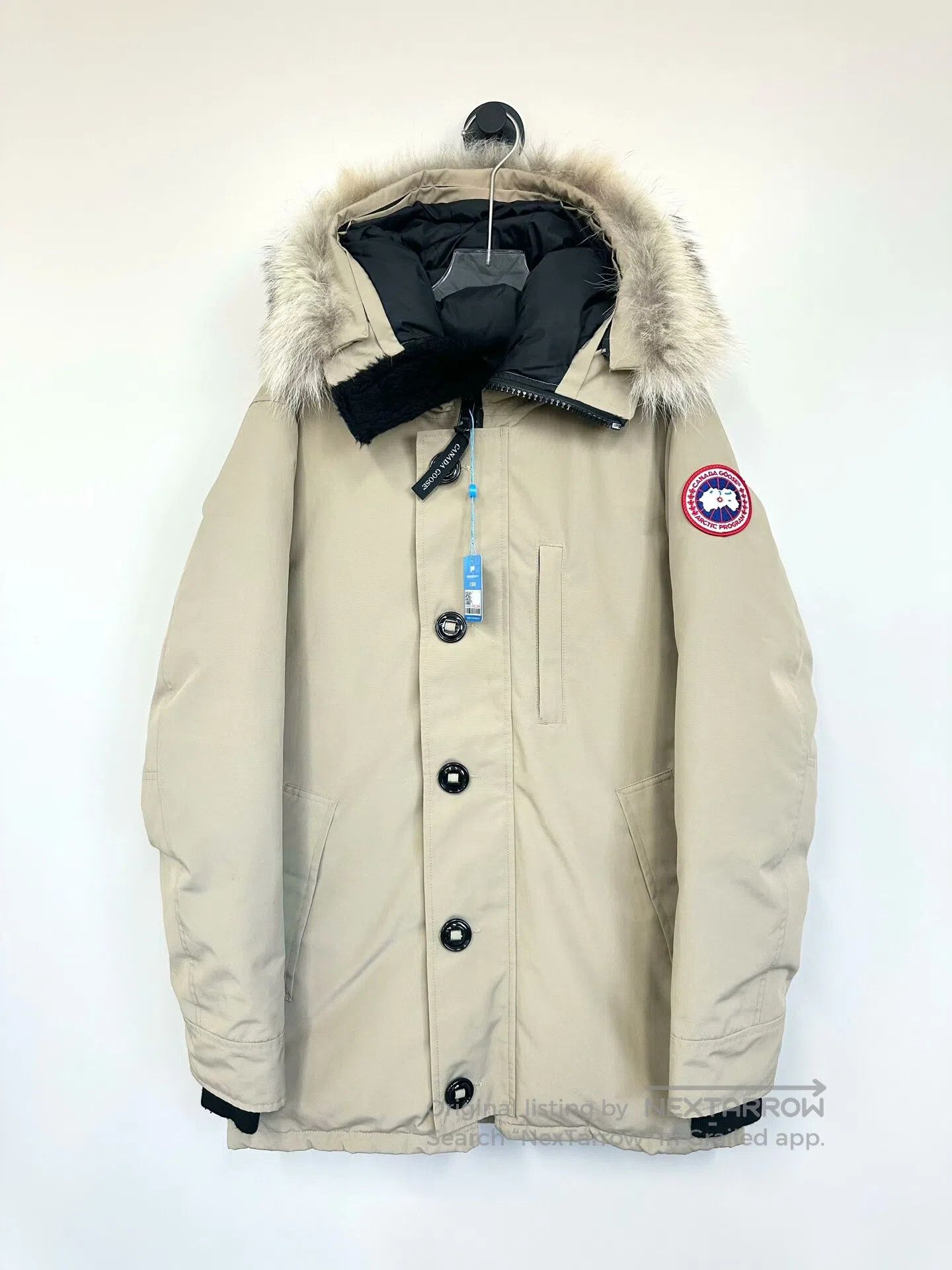 Canada Goose Canada Goose Beige Sleeve Label Logo Single-breasted Parka Size US S / EU 44-46 / 1 - 1 Thumbnail