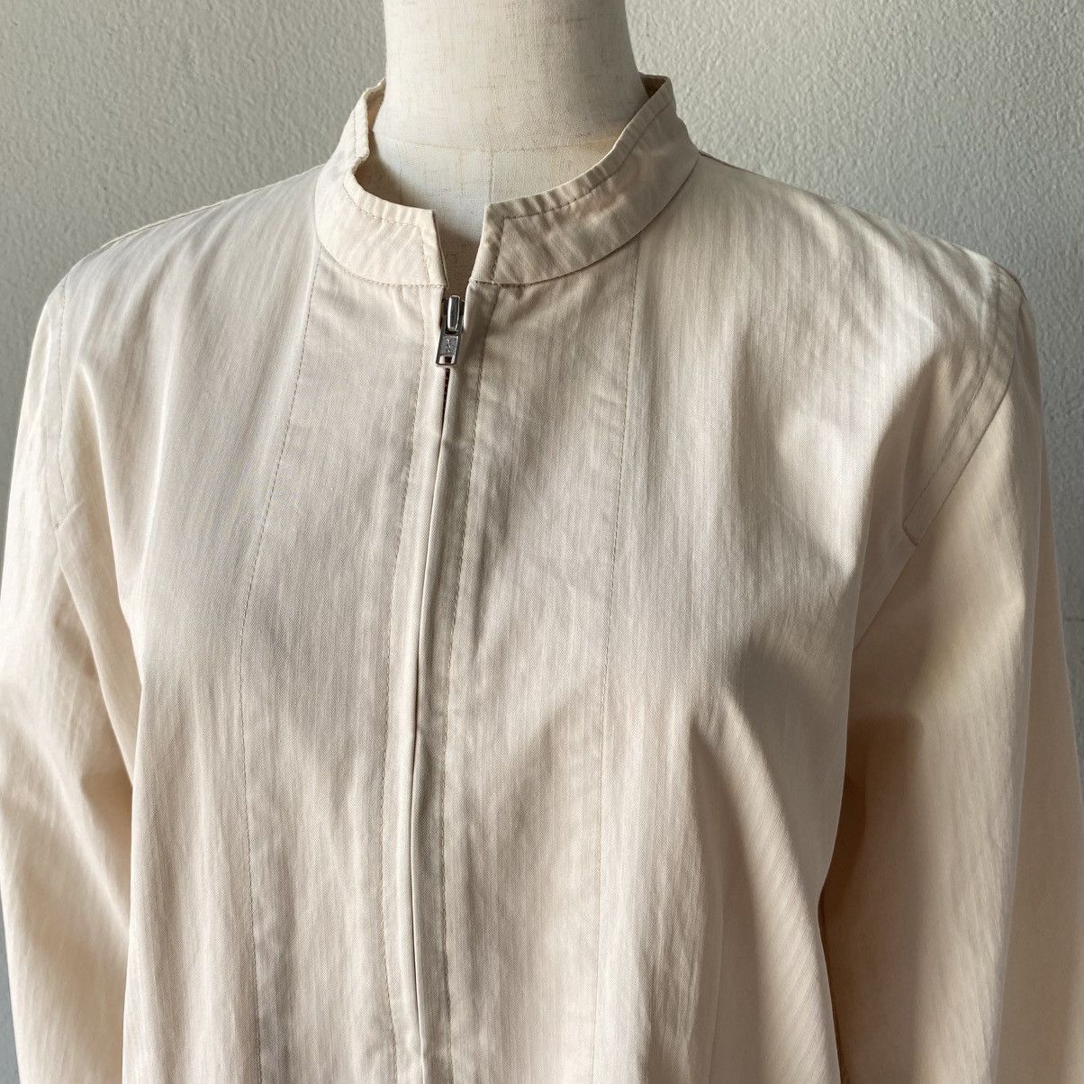 Y's Y's for living Light Brown Mandarin Collar Jacket. Size M / US 6-8 / IT 42-44 - 12 Thumbnail