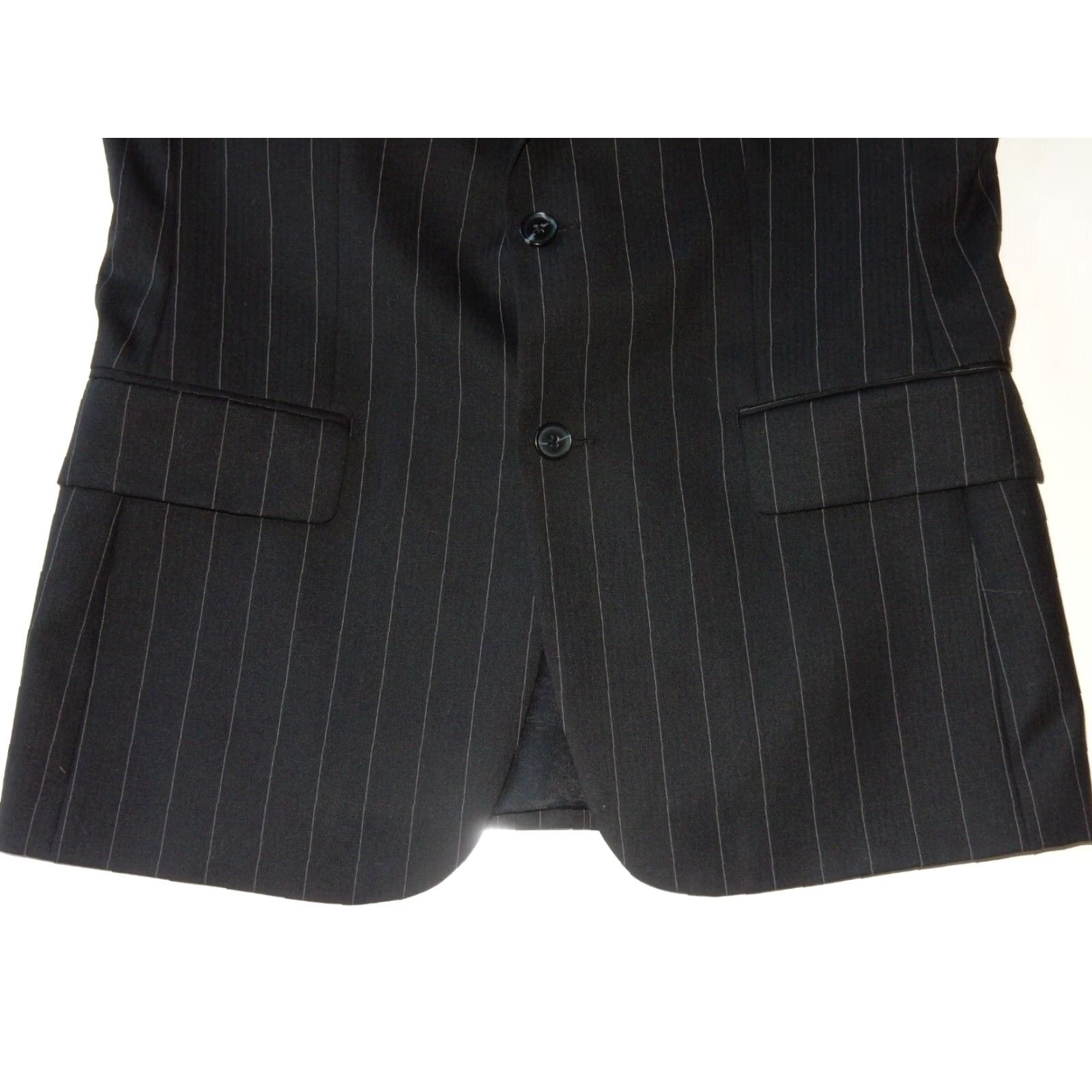 Express Express Men's 2 Piece Suit 38 Short Black Wool Size US 38 / EU 54 - 3 Thumbnail