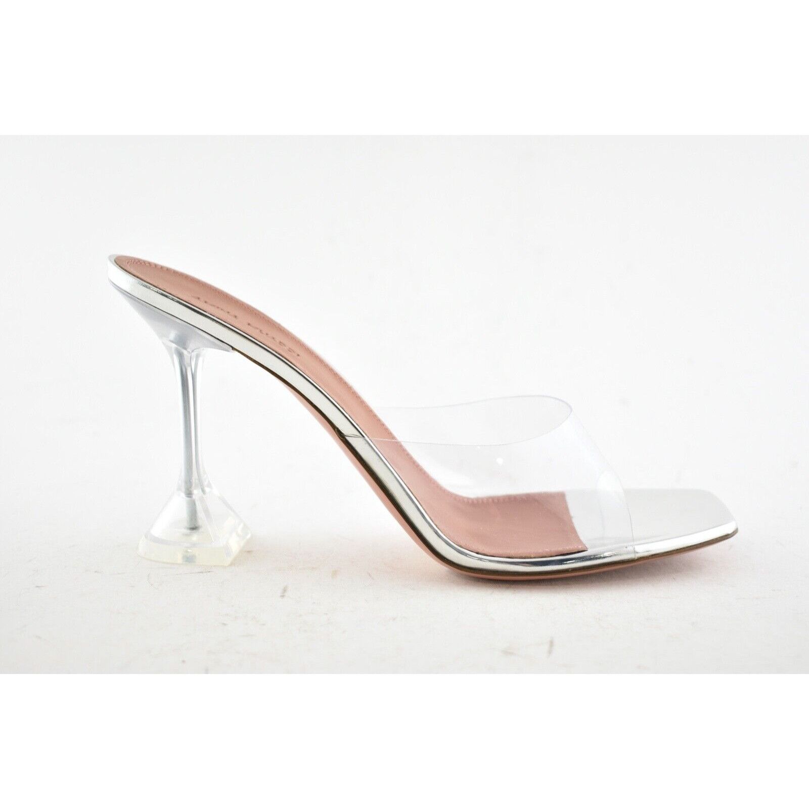 Amina Muaddi Lupita PVC Clear Backless Mule Sandal Heel Pump 42 Size US 12 / IT 42 - 2 Thumbnail