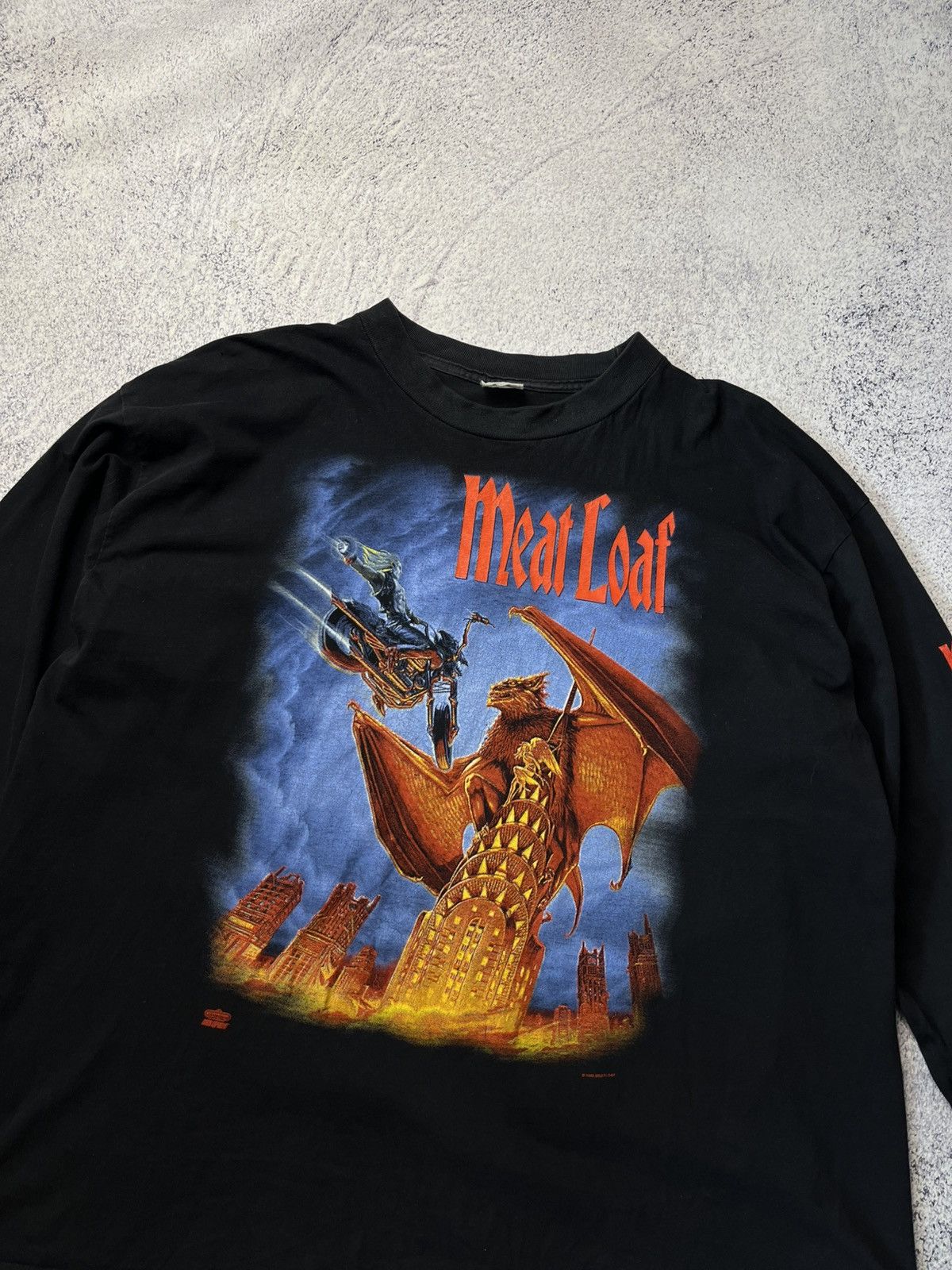 Band Tees Vintage 1993 Meat Loaf World Tour Long Sleeve T-Shirt Size US XL / EU 56 / 4 - 6 Thumbnail
