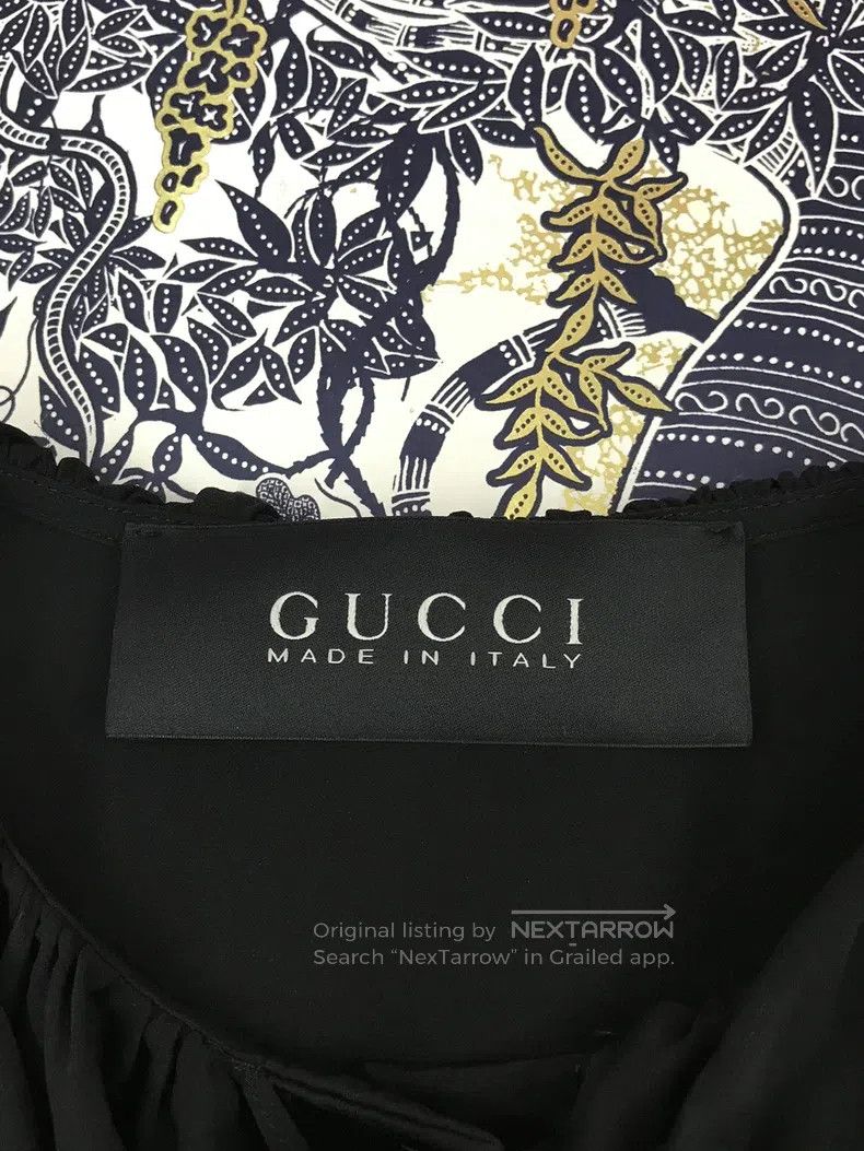 Gucci Gucci Black silk strap-in shirt Size S / US 4 / IT 40 - 5 Thumbnail