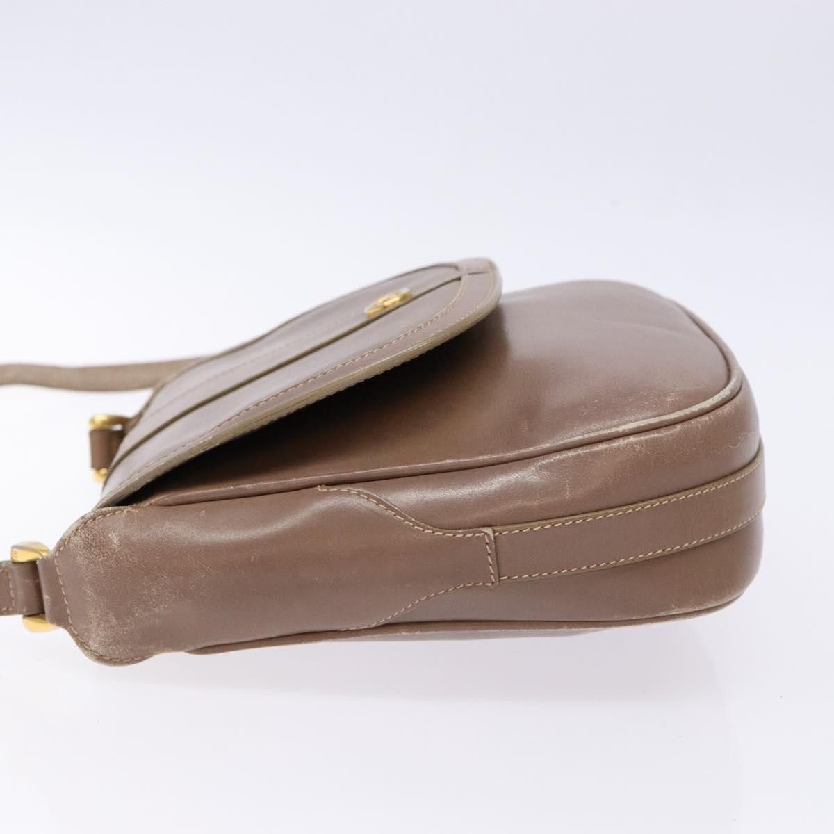 GUCCI Shoulder Bag Leather Beige Gold 001 115 001 115