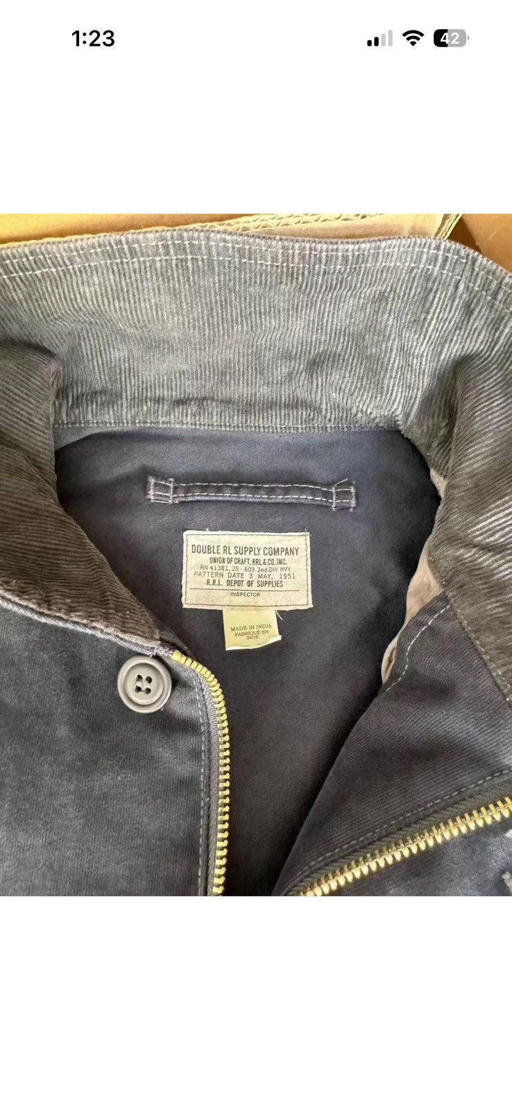 RRL Ralph Lauren RRL Double RL Corduroy-Collar N-1 Deck Jacket sz S MSRP$690 Size US S / EU 44-46 / 1 - 3 Thumbnail