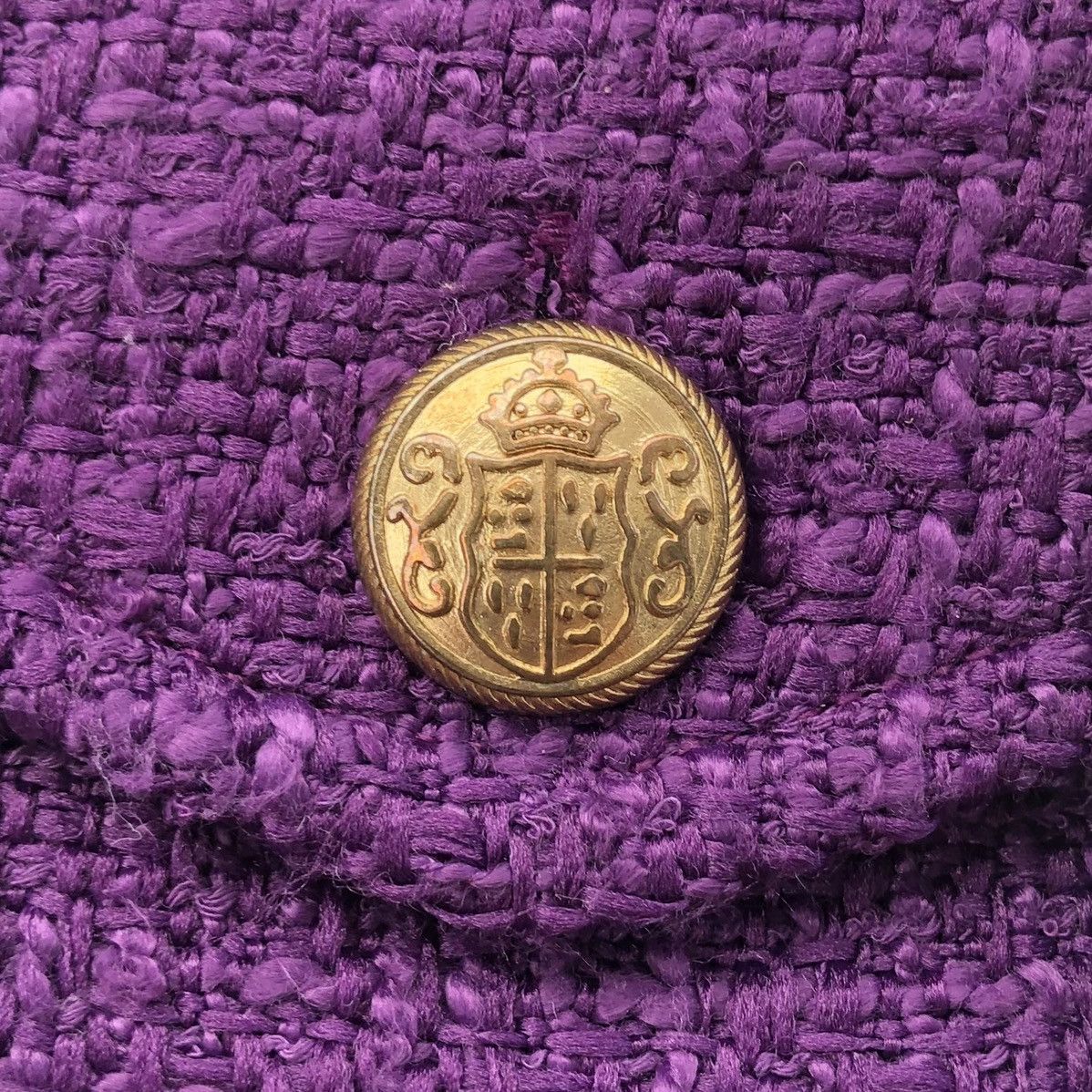 Zara Zara Cropped Tweed Purple Jacket Size S / US 4 / IT 40 - 11 Thumbnail