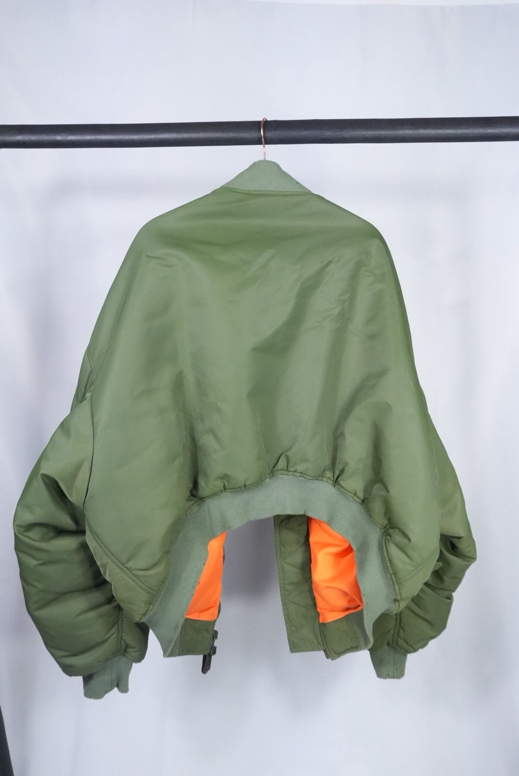Balenciaga Balenciaga Unisex Oversized Bomber Jacket – Green/Orange Size S / US 4 / IT 40 - 5 Thumbnail