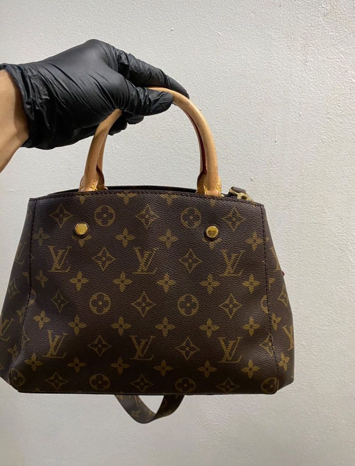 Louis Vuitton Montaigne MM Monogram Canvas Handle Bag Brown Size ONE SIZE - 3 Thumbnail