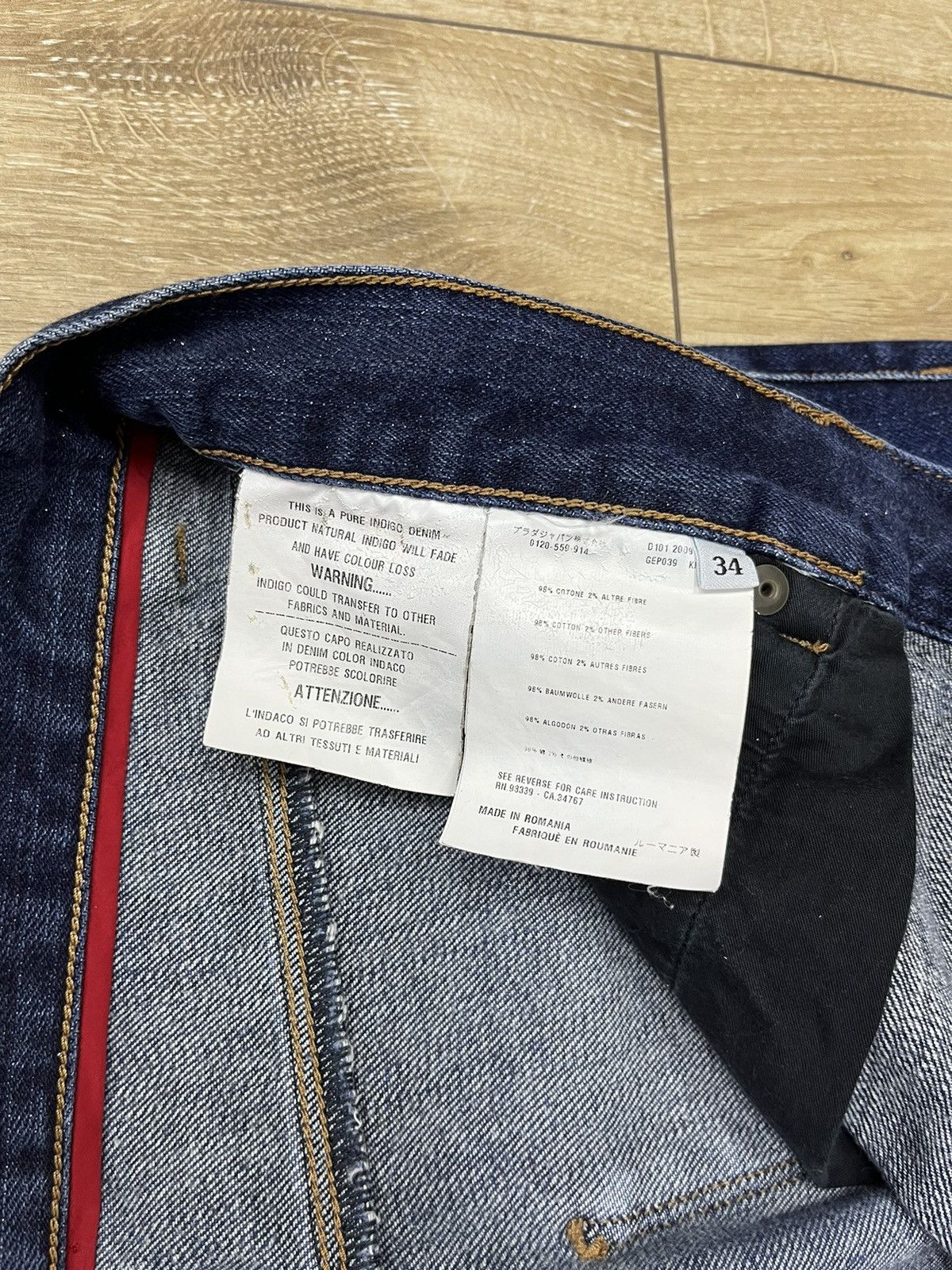 Prada 🔴 PRADA CLASSIC FIT LUXURY JEANS TAB MILANO Y2K RARE DENIM Size US 34 / EU 50 - 10 Thumbnail