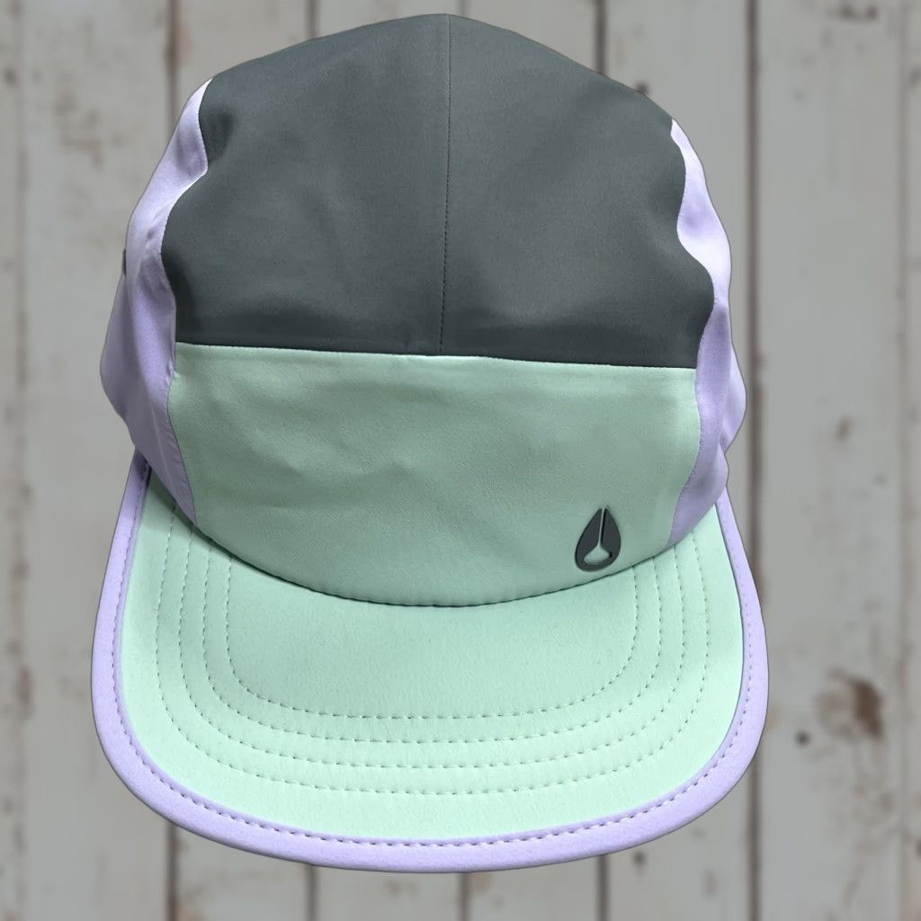 Nixon Nixon 5 Panel Hat Tech Adjustable Colorblock Unisex UPF 50+ Outdoor Green Purple Gray Mens One Size帽 Size ONE SIZE - 1 Thumbnail