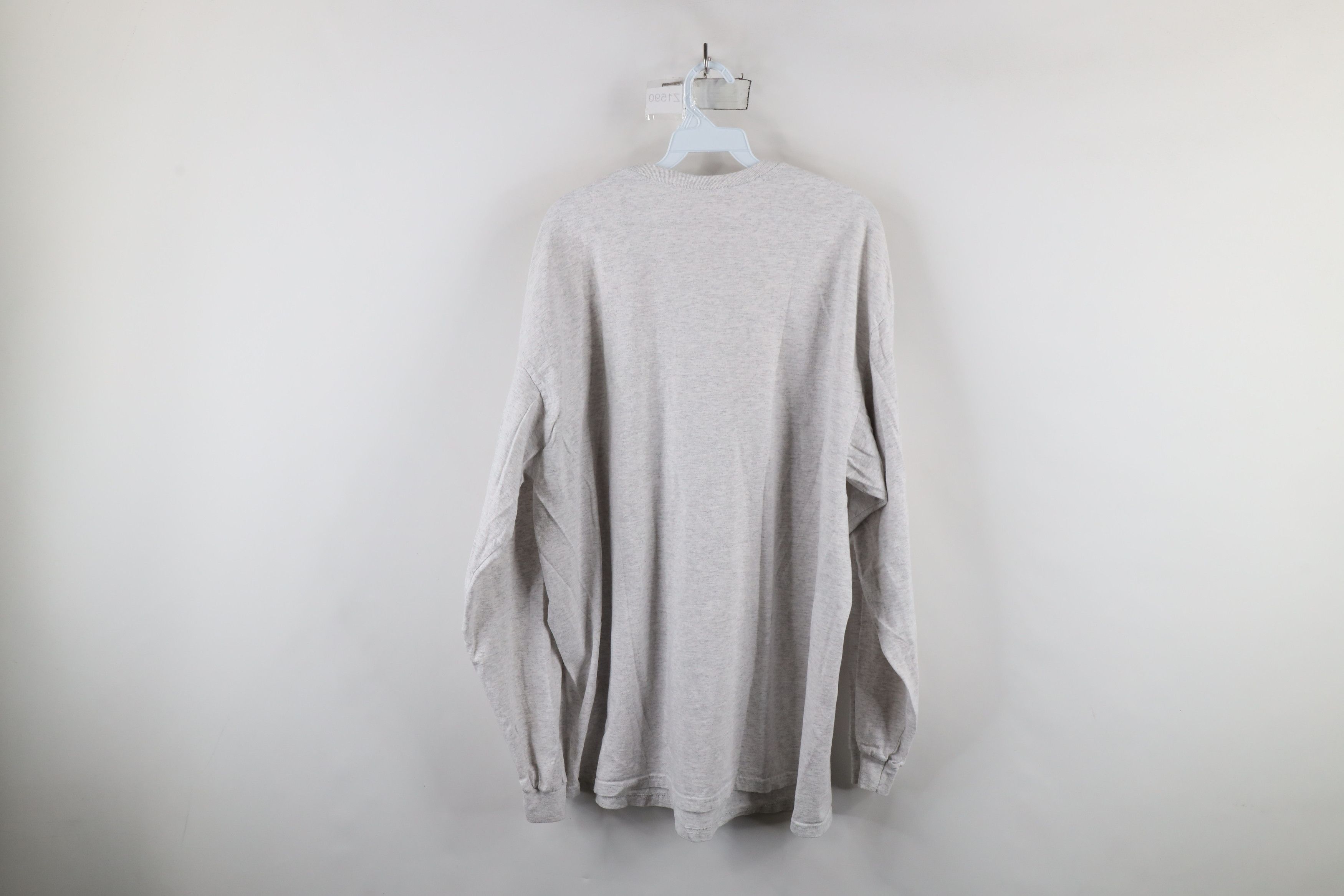 Vintage Vintage 90s Streetwear Long Sleeve T-Shirt Heather Gray Size US XXL / EU 58 / 5 - 8 Thumbnail
