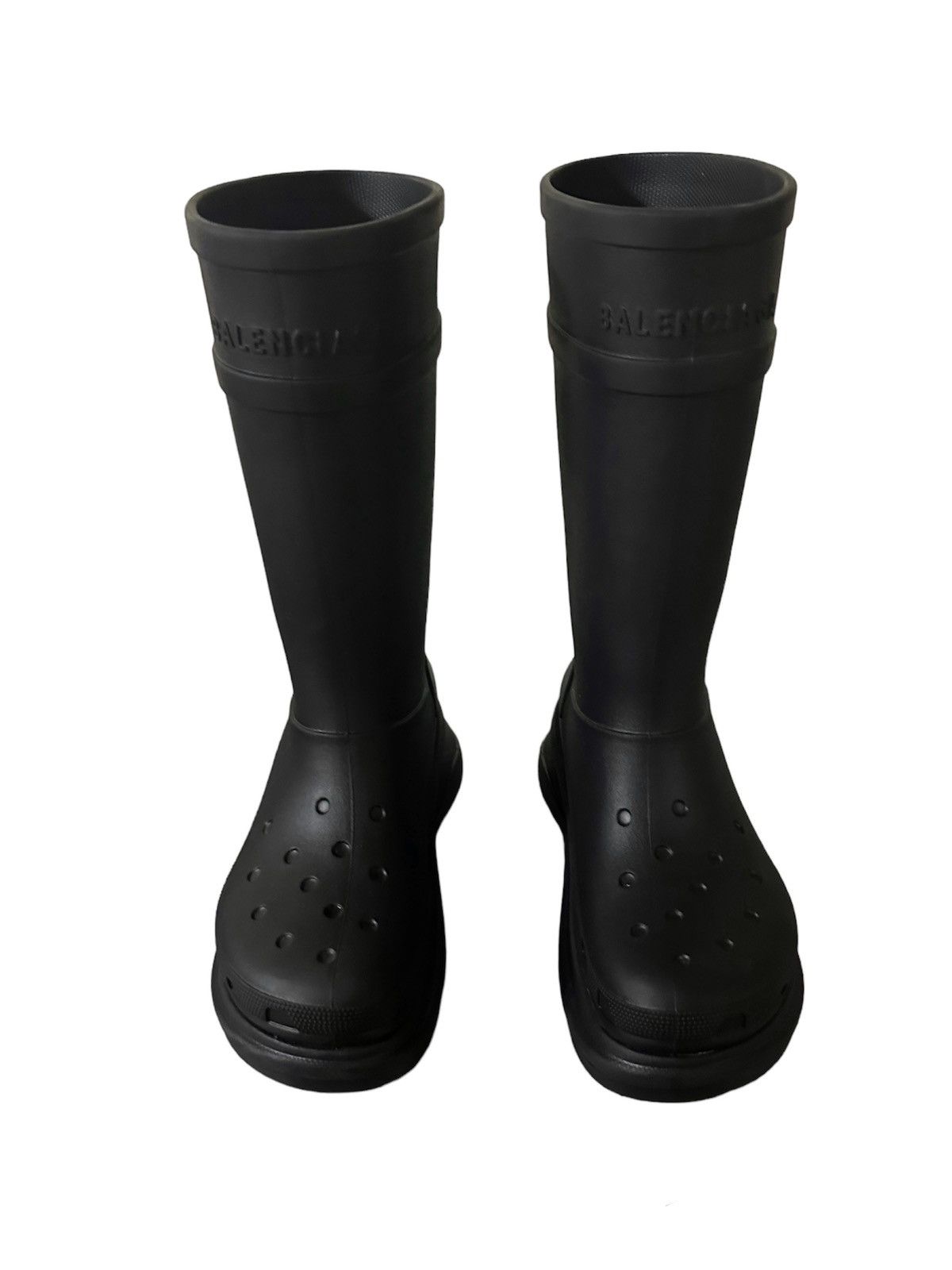 image of Balenciaga Croc Boots in Black, Men's (Size 9)