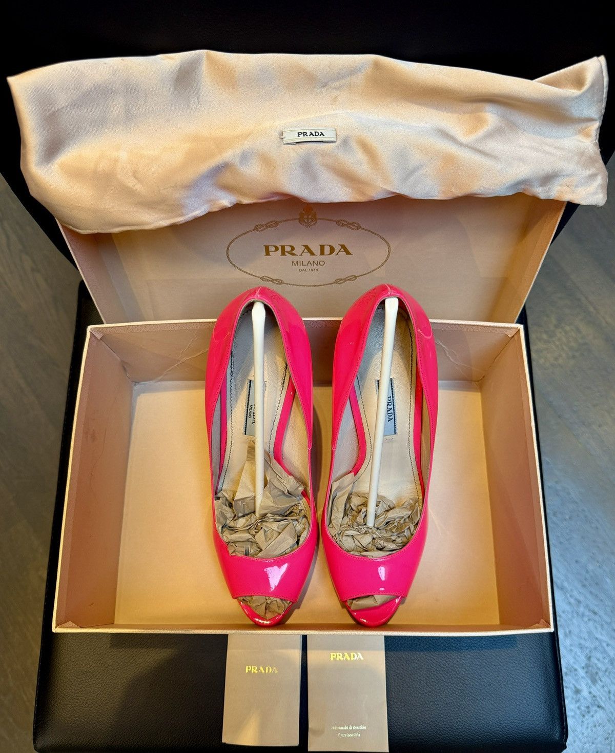 Prada Prada Pink Patent Leather High Heel Pumps 39.5 EU / 9.5 US Size US 9.5 / IT 39.5 - 2 Thumbnail