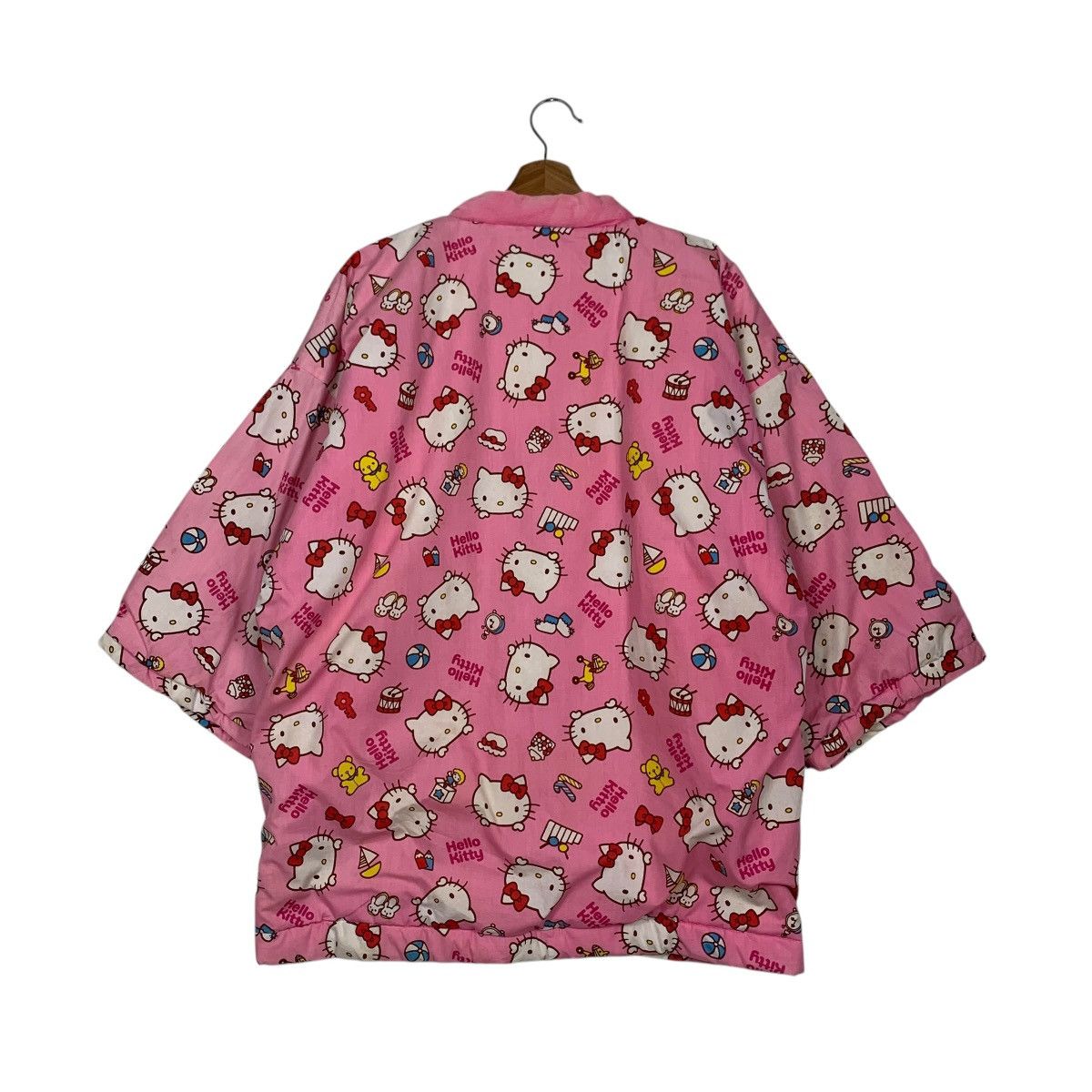 Japanese Brand Vintage HELLO KITTY Fullprint Pink Kimono Jacket #2820-C127 Size M / US 6-8 / IT 42-44 - 15 Thumbnail