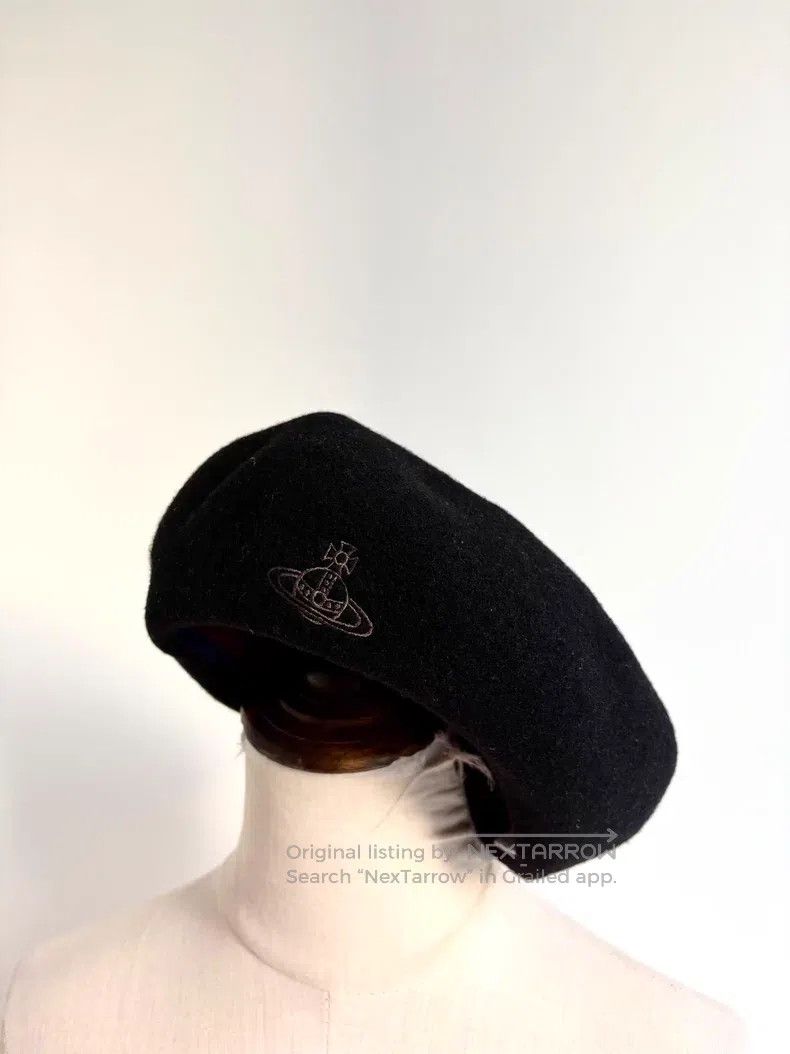 Vivienne Westwood Vivienne Westwood Black Saturn beret Size ONE SIZE - 1 Thumbnail