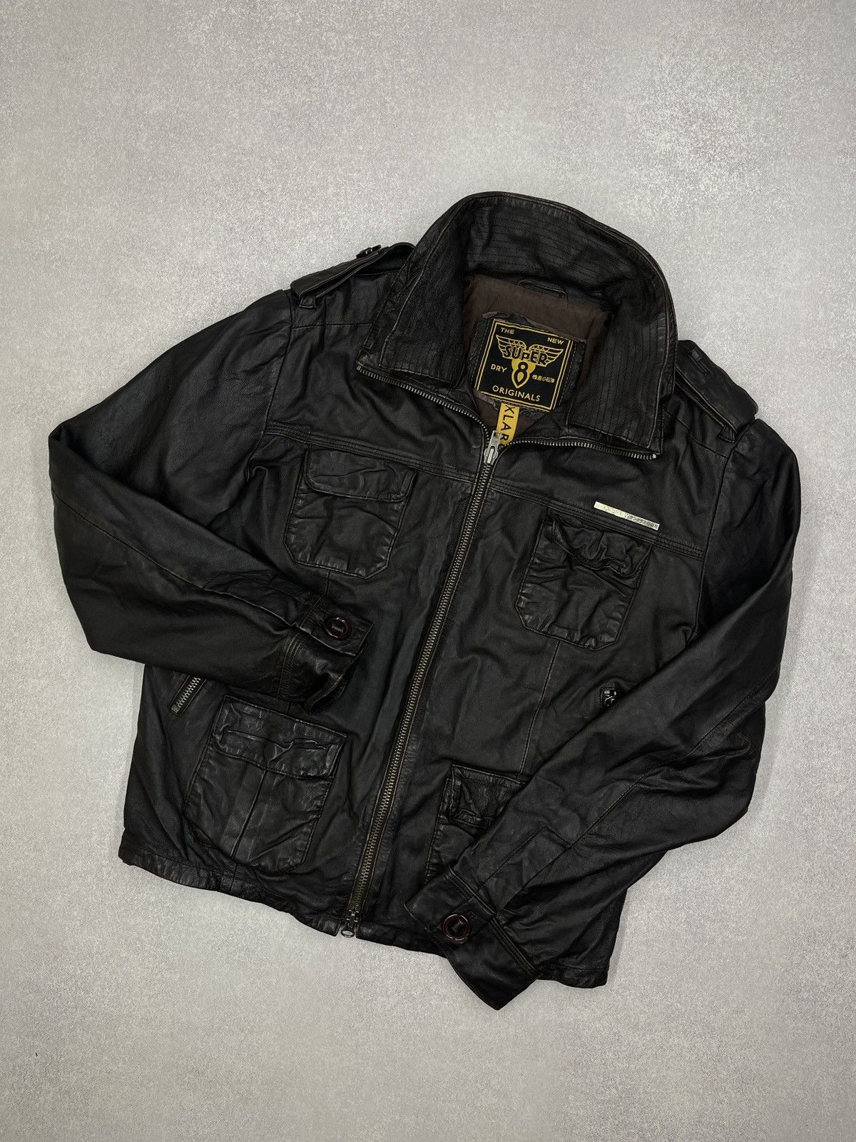 Superdry Brad Superdry Seventies Superdry Mens Leather Jacket Sale