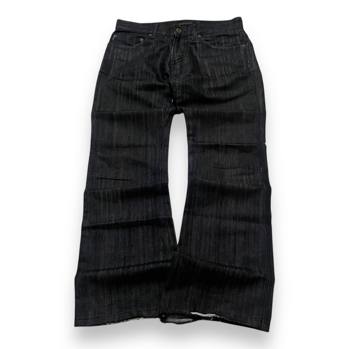 Japanese Brand ORIGINAL FLARE JAPAN MORGAN HOMME BLACK (31×40) Size US 31 - 2 Thumbnail