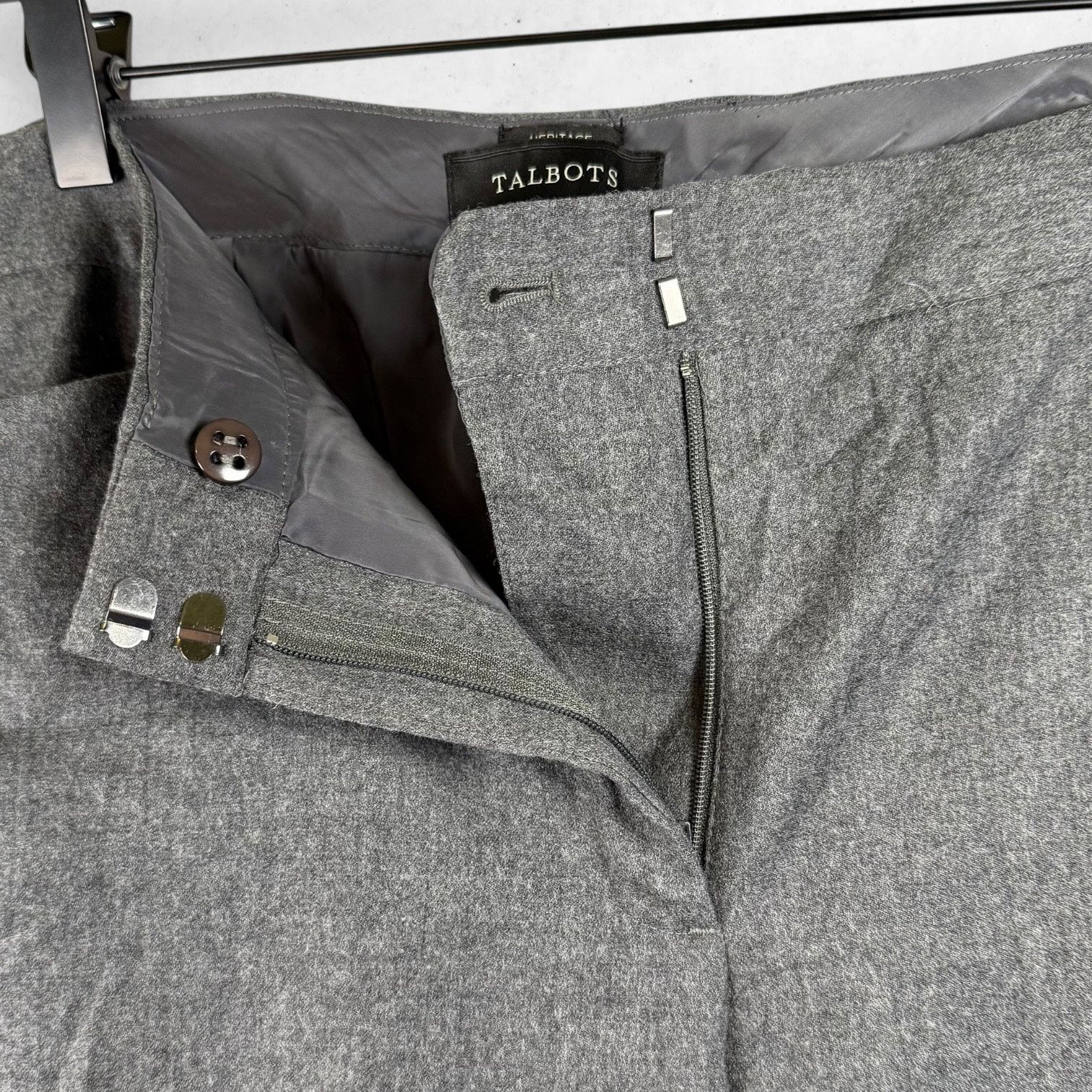 Other Talbots Heritage Gray Dress Pants Women's 8 Office Wool Size 30" / US 8 / IT 44 - 4 Thumbnail