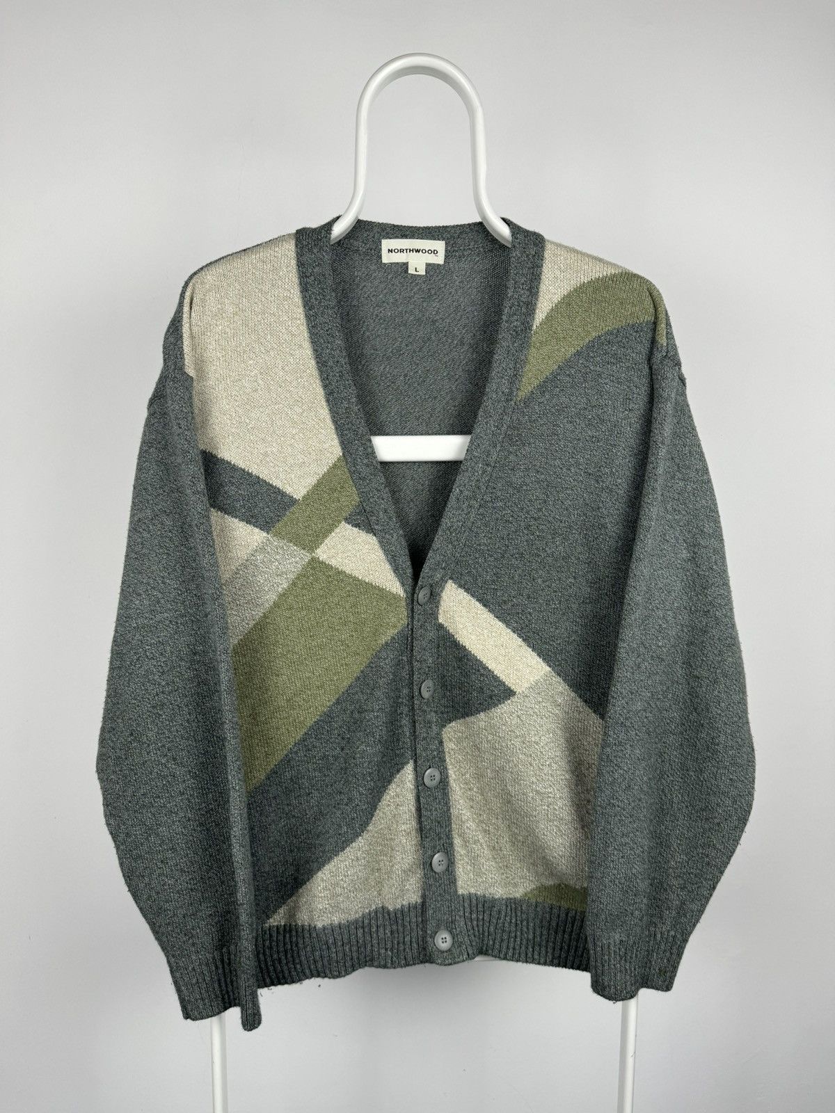 Vintage Vintage NorthWood Multicolour Cardigan Made In UK Size US L / EU 52-54 / 3 - 1 Thumbnail