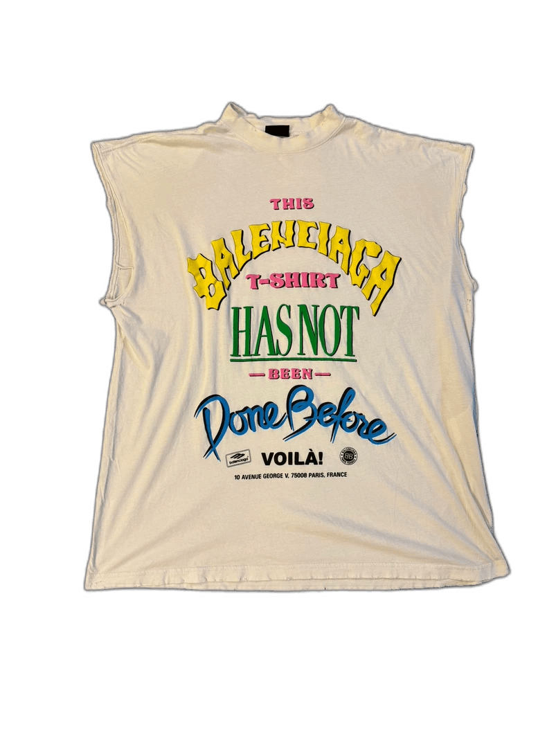 Balenciaga Balenciaga Colorful Letter Print Sleeveless Tee-2505 Size US M / EU 48-50 / 2 - 1 Thumbnail