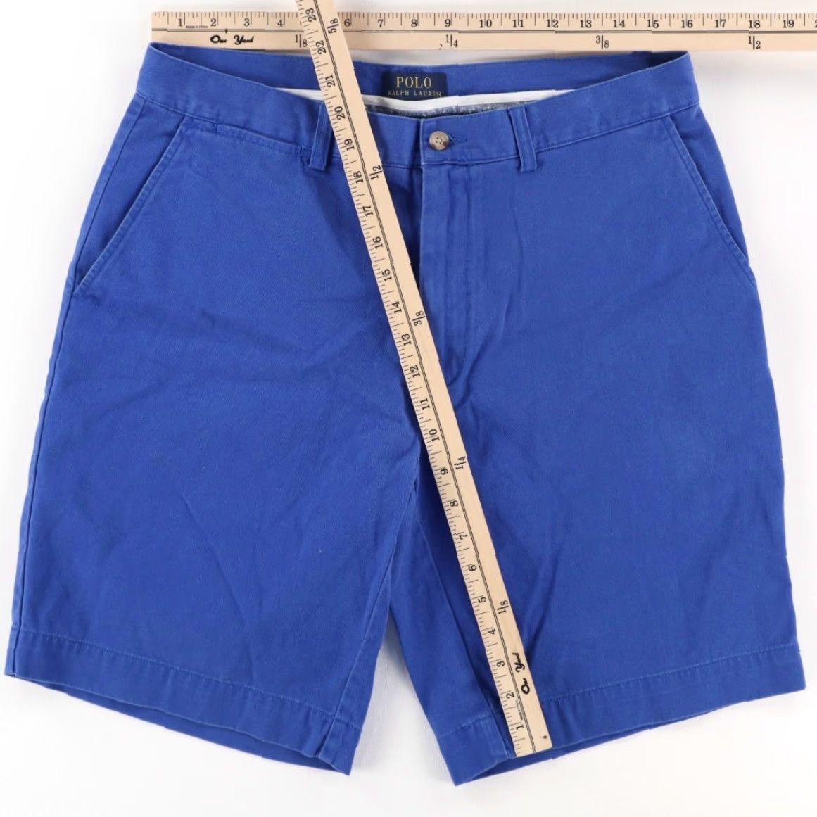 Polo Ralph Lauren Polo Ralph Lauren Classic Fit Cotton Khaki Chino Shorts Blue Men's 33 Size US XS / EU 42 / 0 - 3 Thumbnail
