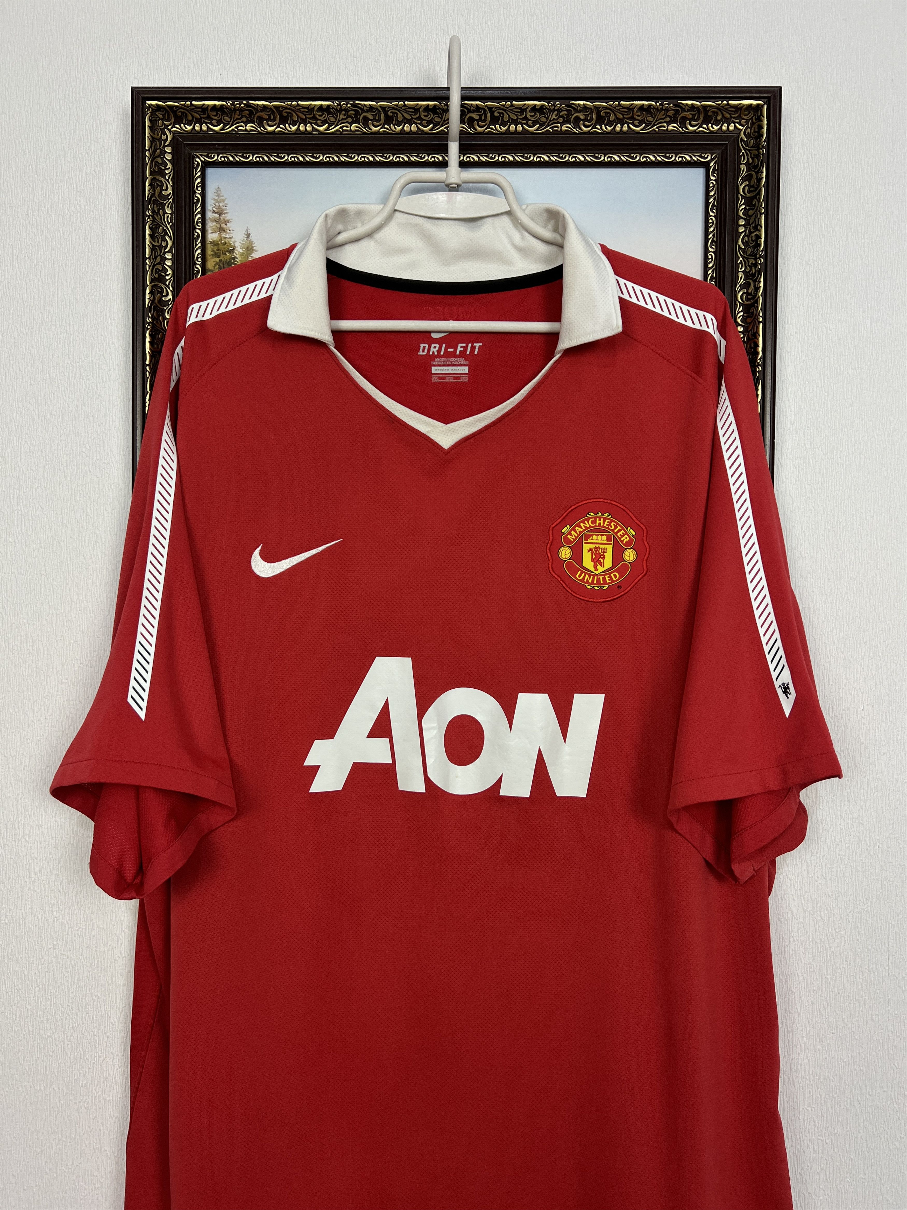 Nike Manchester United football shirt 2010 AON Jersey Trikot 3XL Size US XXL / EU 58 / 5 - 2 Thumbnail