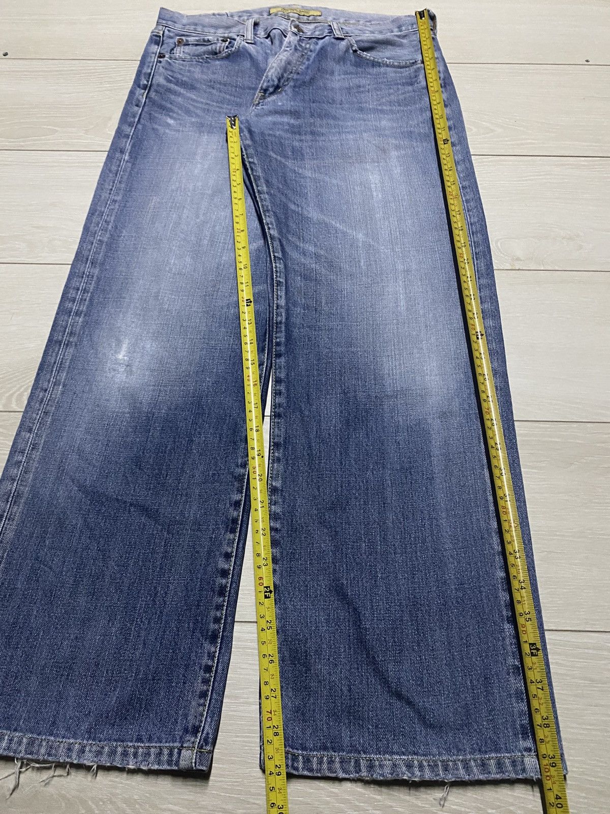 Uniqlo Vintage Uniqlo S003 Faded Wash Distressed Baggy Jeans Size US 32 / EU 48 - 12 Thumbnail