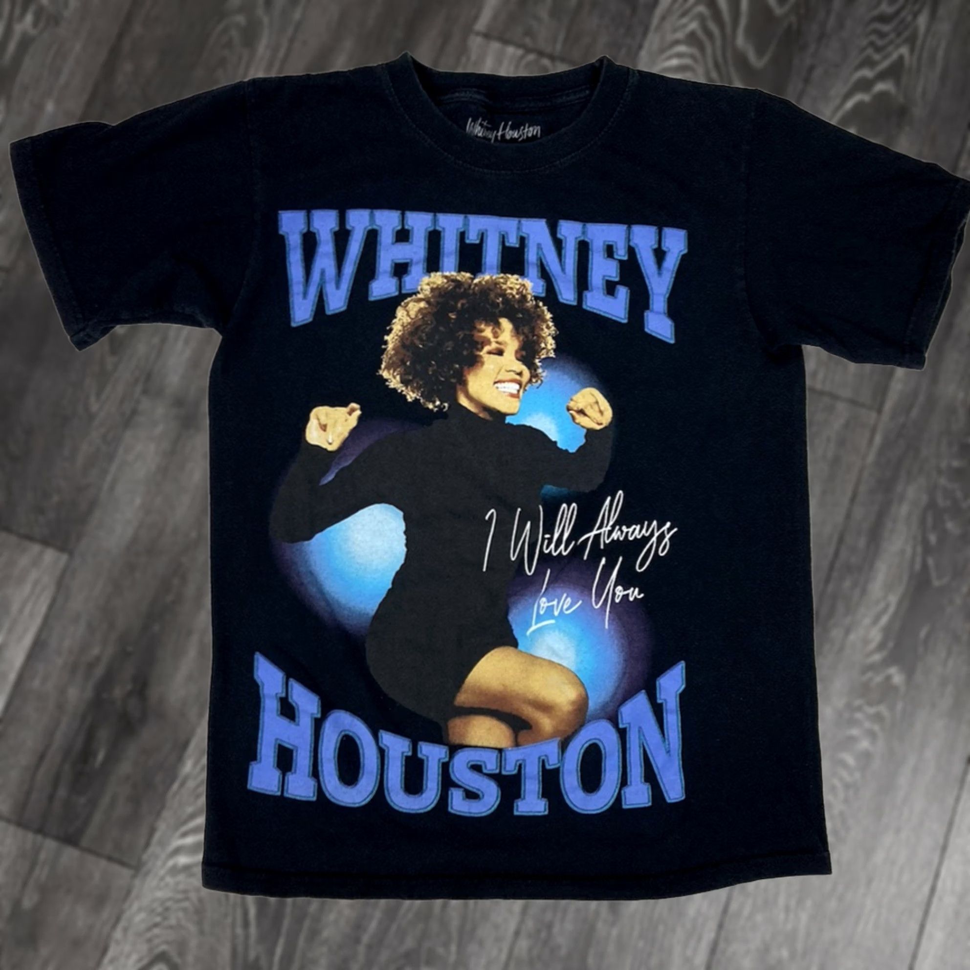 Vintage Whitney Houston I Will Always Love You Graphic T-shirt Women Small Music Shirt Ladies Small Black Short Sleeve Crew Neck Pullover Casual Size S / US 4 / IT 40 - 1 Thumbnail