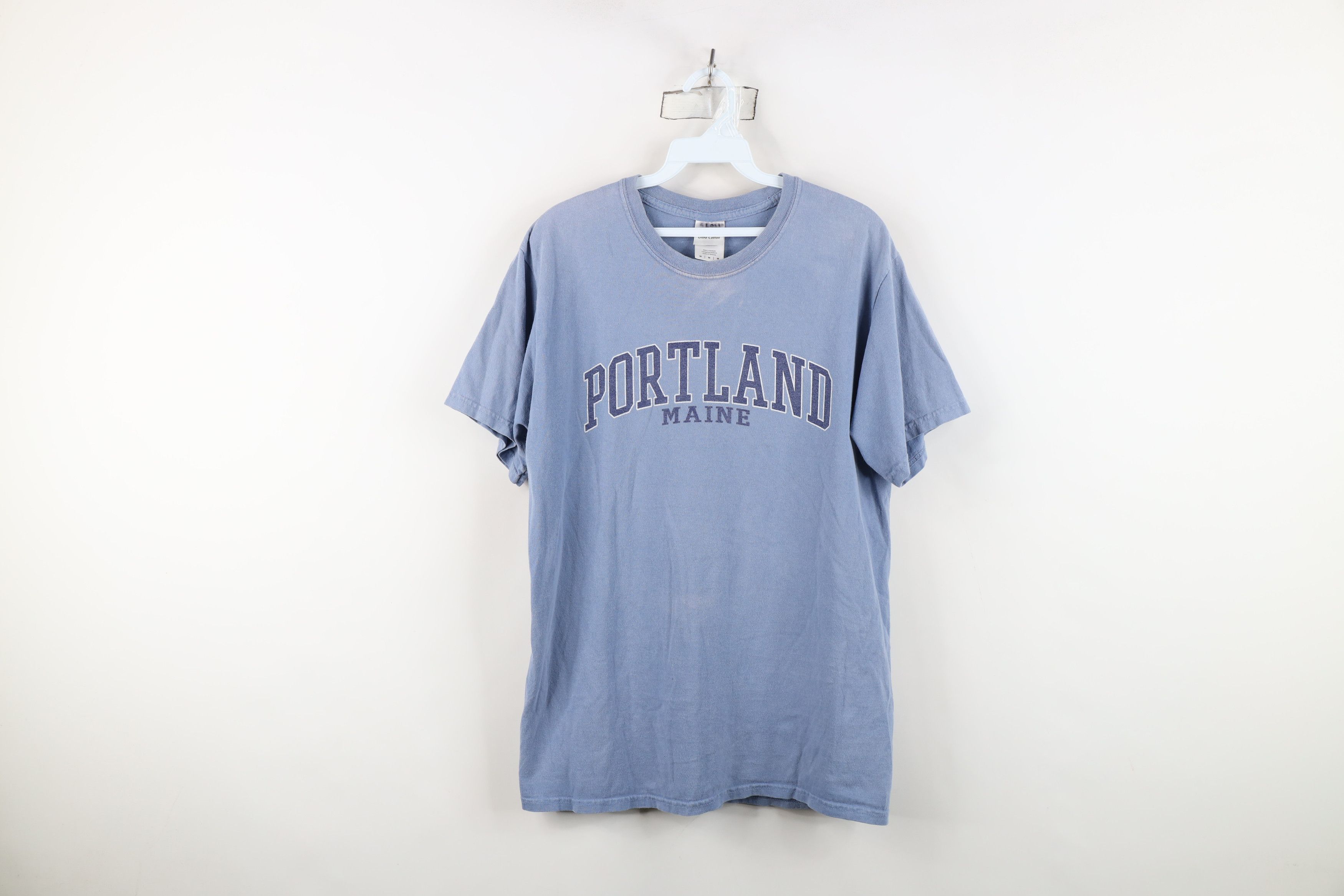 Vintage Vintage Streetwear Spell Out Portland Maine T-Shirt Blue Size US M / EU 48-50 / 2 - 1 Thumbnail