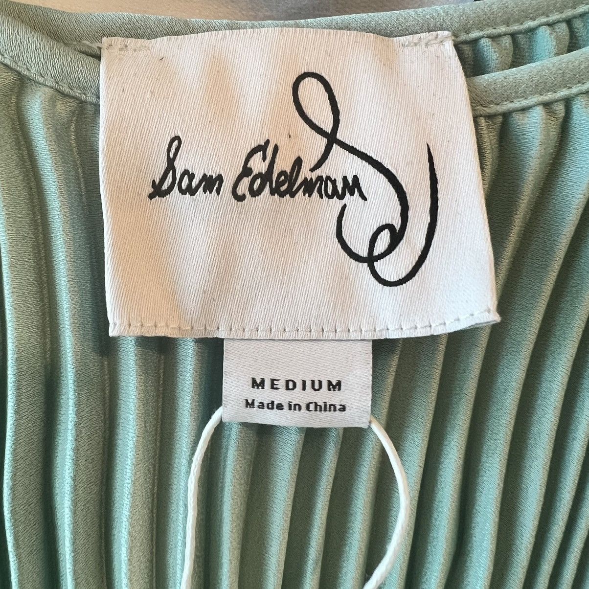 Sam Edelman NWT Sam Edelman Satin Plissé Midi Dress Mint Green M Size M / US 6-8 / IT 42-44 - 4 Thumbnail