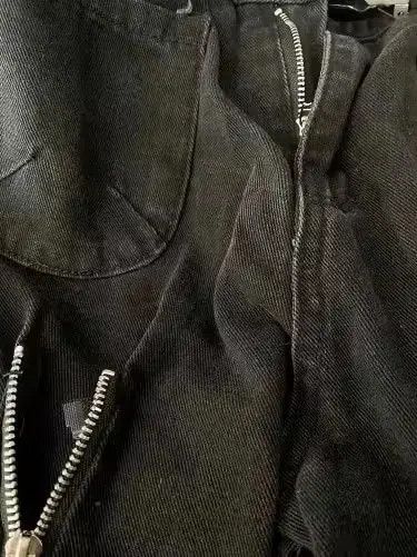 Other Low Waist Straight Open-zipper Slit Harajuku Streetwear Size US 29 - 2 Thumbnail
