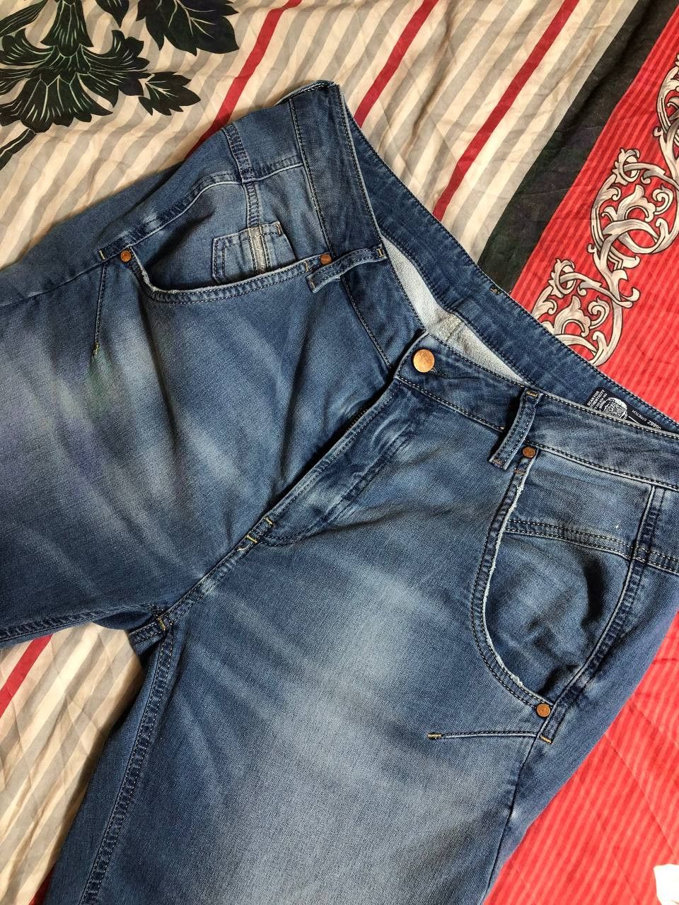 Diesel × Vintage Vintage Y2K Diesel Washed Distressed Denim Jeans Slim Size US 31 - 16 Thumbnail