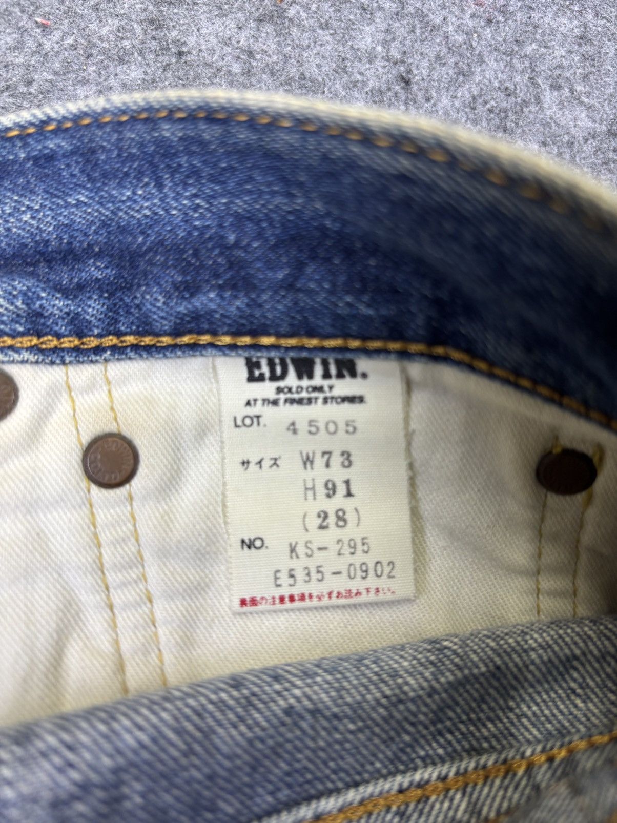 Edwin 💥Wide Selvedge💥Vtg Edwin 505 Wide Blue Wash Denim F964 Size US 28 / EU 44 - 14 Thumbnail