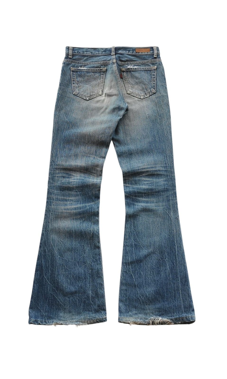 Tornado Mart Thrashed Miss Edwin Flare Denim Jeans Size 28" / US 6 / IT 42 - 3 Thumbnail