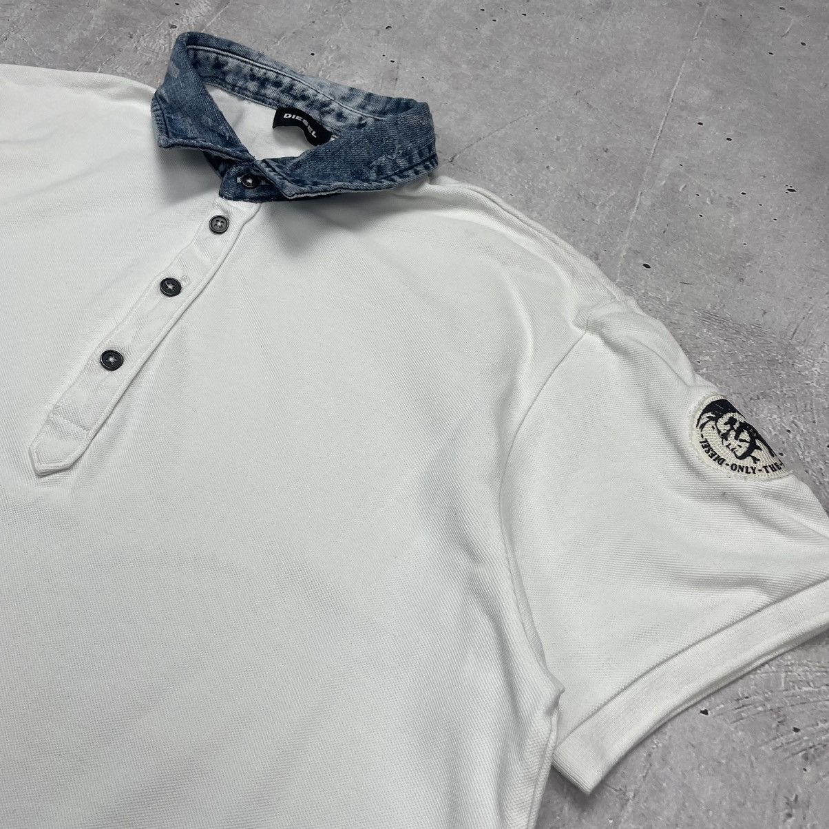 Diesel Diesel polo T-shirt denim collar sz XL y2k Size US XL / EU 56 / 4 - 6 Thumbnail