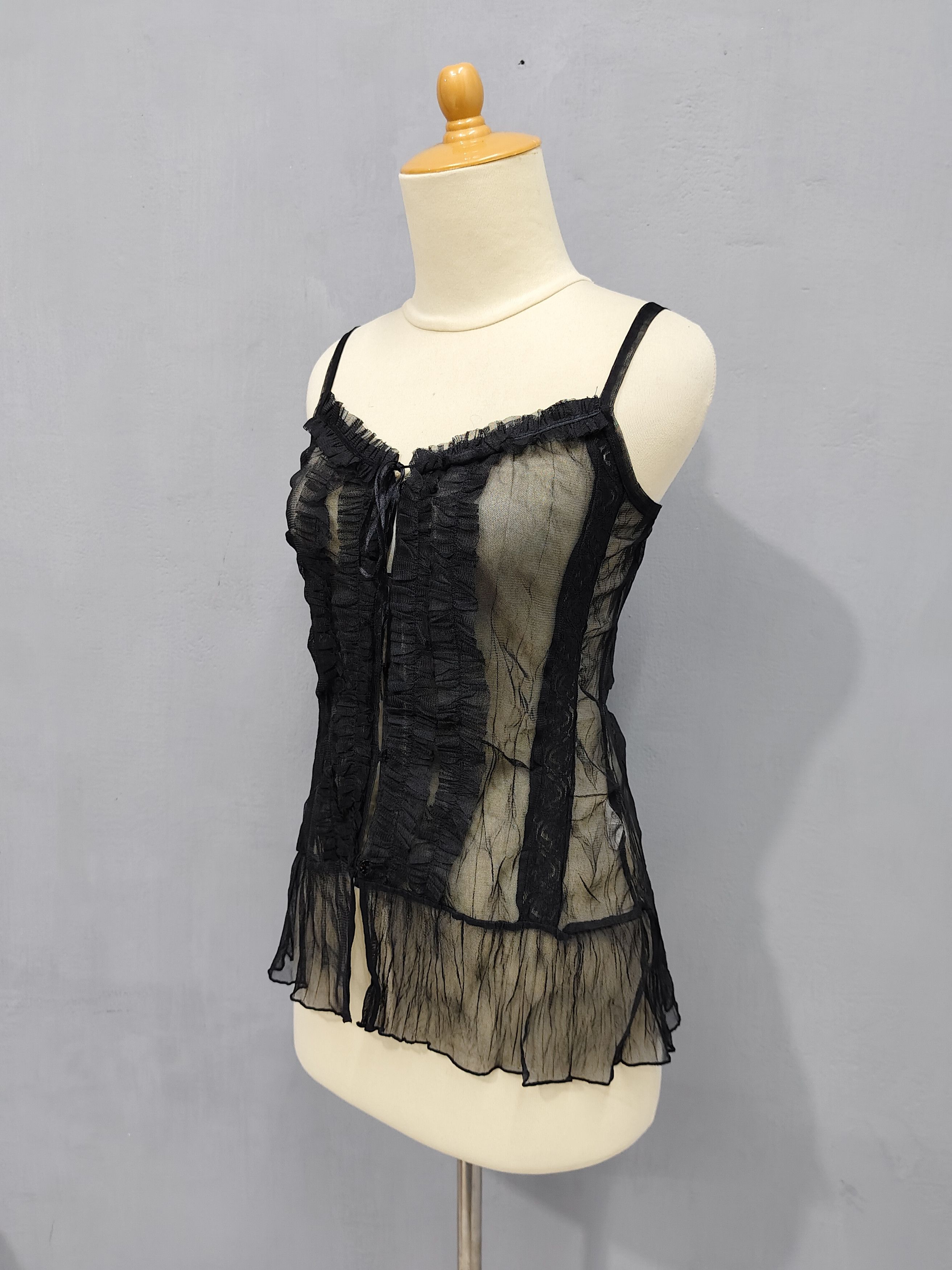 If Six Was Nine 2000s Douxce Deux🇯🇵 Gothic Fairy Grunge Y2K Layered Top Size M / US 6-8 / IT 42-44 - 3 Thumbnail