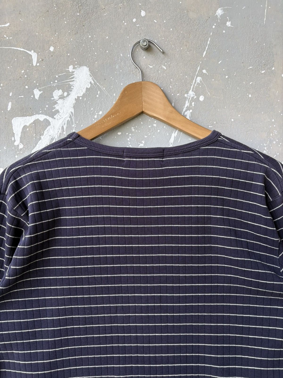 Polo Ralph Lauren Distressed Polo Ralph Lauren Ribbed Striped Long Sleeve Tee Size US L / EU 52-54 / 3 - 4 Thumbnail