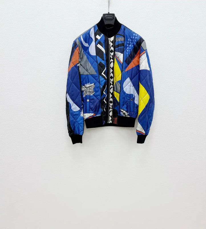 Versace Versace Blue Cotton Men's Long Sleeve Jacket 0089 Size US S / EU 44-46 / 1 - 1 Thumbnail