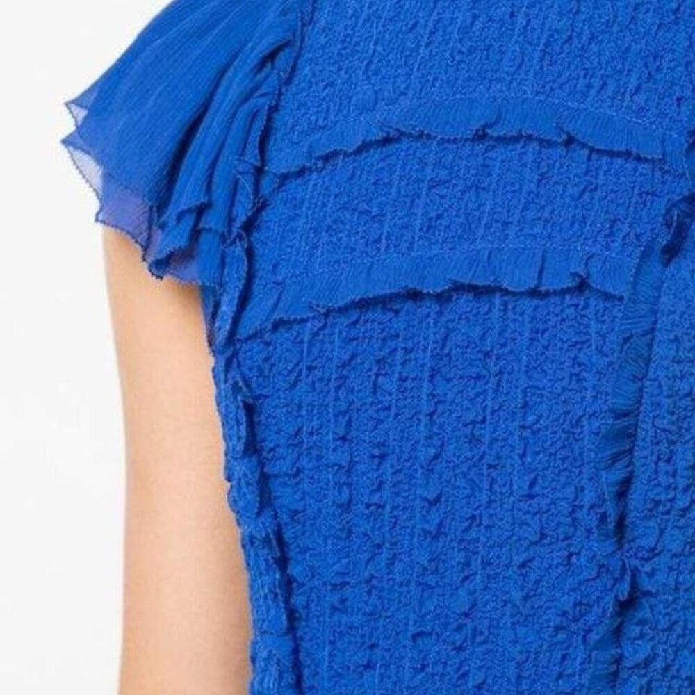 Designer Ulla Johnson Blue Chiffon Dress Size M / US 6-8 / IT 42-44 - 9 Thumbnail