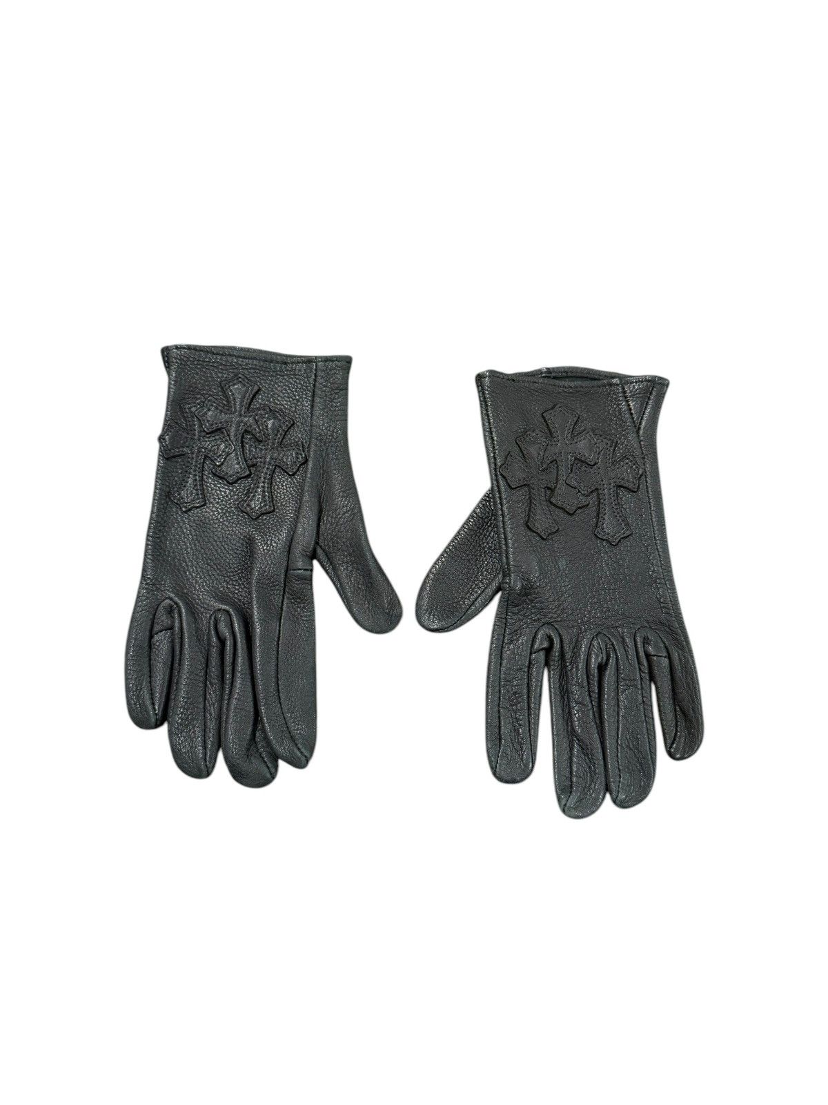 Chrome Hearts SZ 8 Cross Patch Leather Gloves Size ONE SIZE - 1 Thumbnail