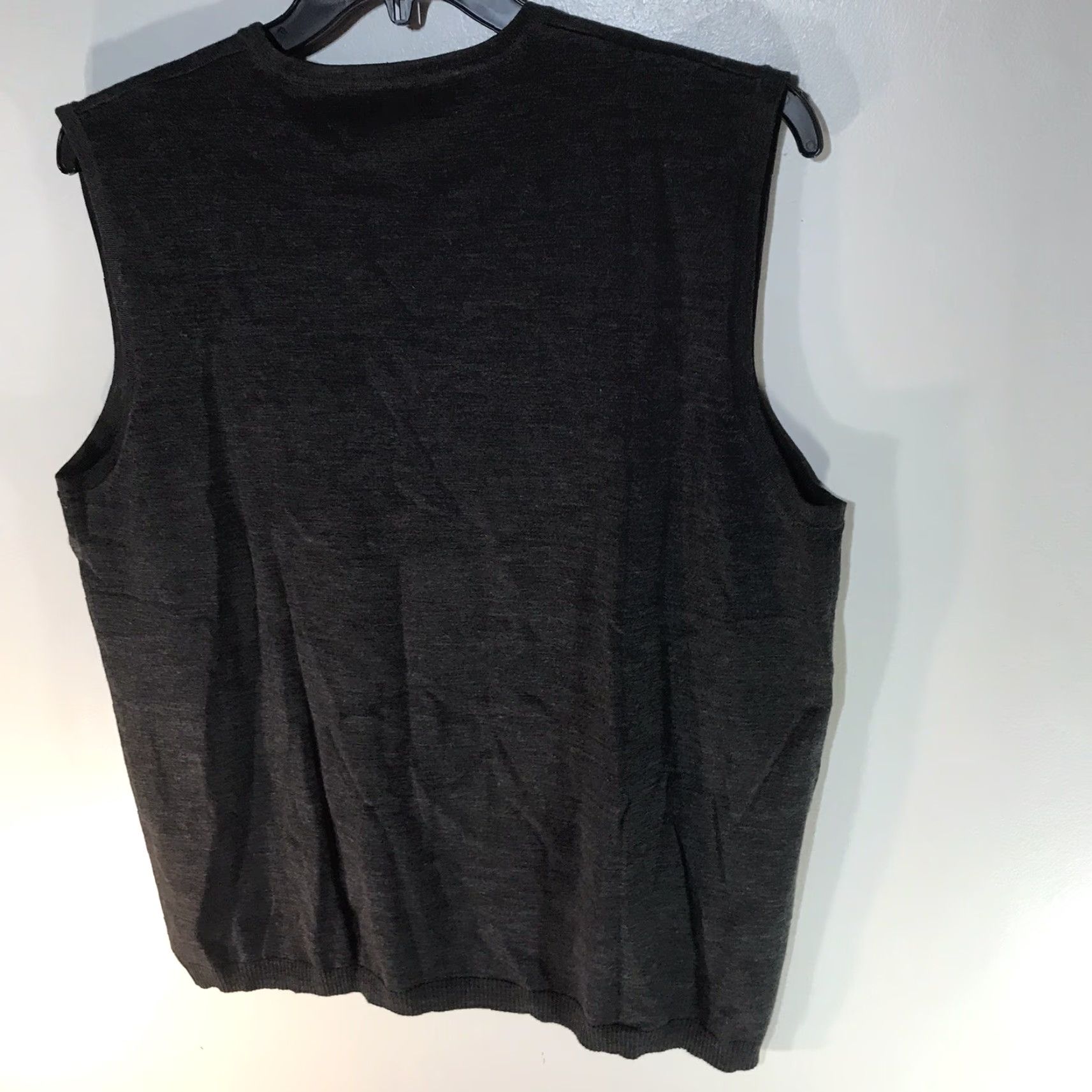 Vintage Affinity Apparel Mens Sweater Vest 2X Solid Gray Wool Blend V-Neck Casual Business Travel Size US XXL / EU 58 / 5 - 3 Thumbnail