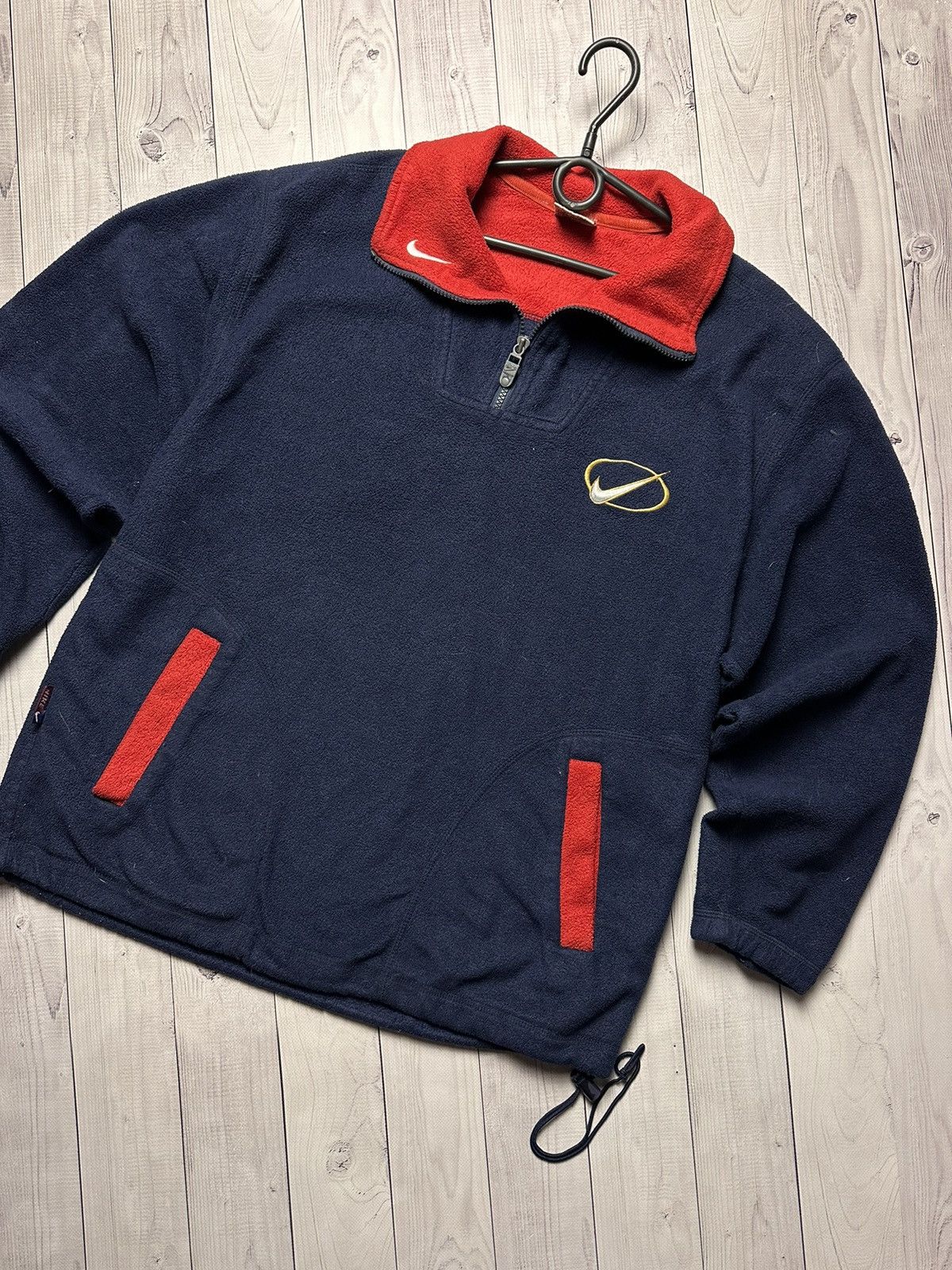 Nike × Vintage Vintage Nike fleece jacket size XL big logo rare zip 1/4 Size US XL / EU 56 / 4 - 3 Thumbnail