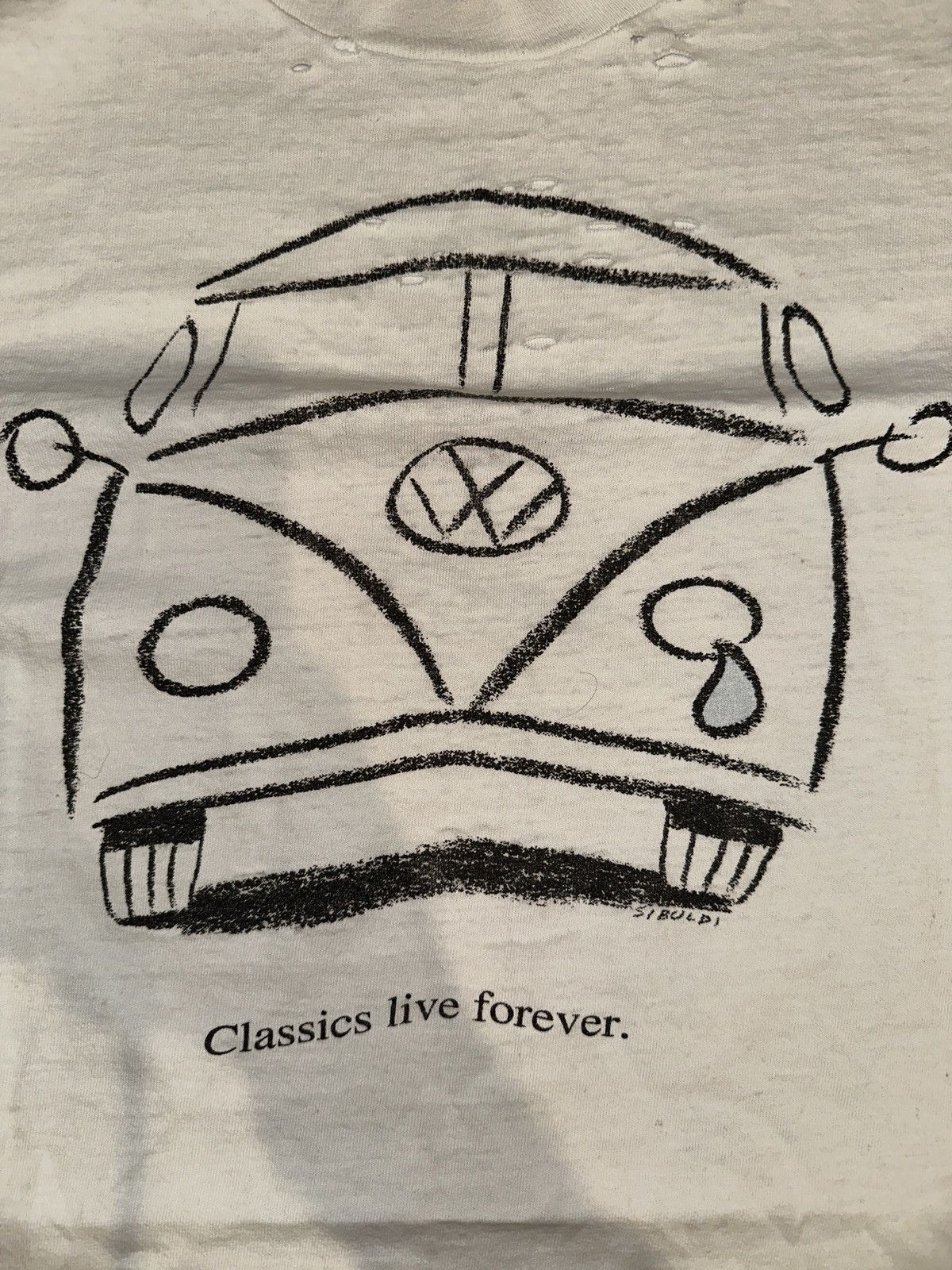 Vintage THRASH Vintage 90s Volkswagen Bus Classics Live Forever Tee Size US XL / EU 56 / 4 - 2 Thumbnail