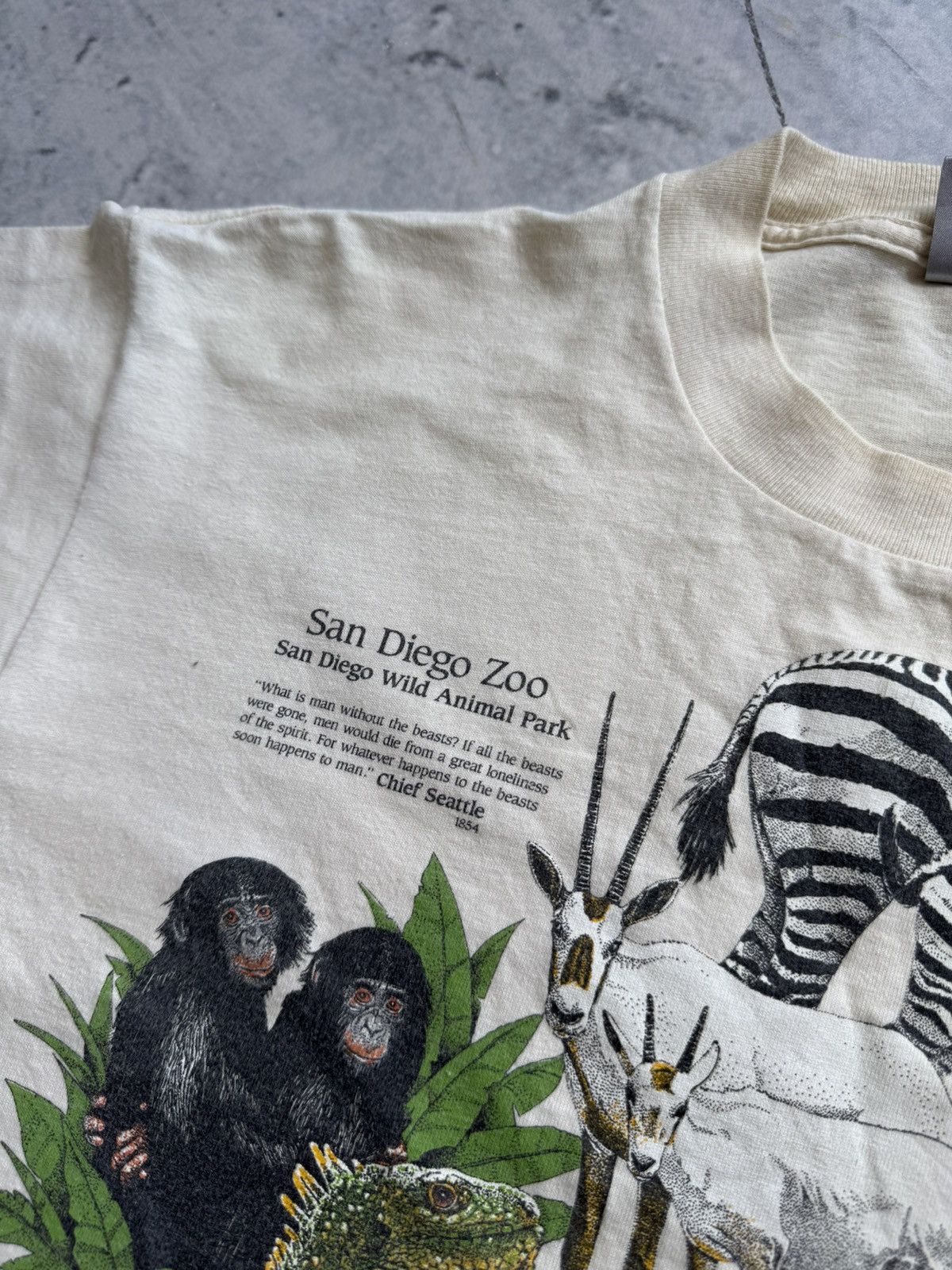 Vintage Oneita San Diego Power-T tee Zoo big logo Size US XL / EU 56 / 4 - 3 Thumbnail
