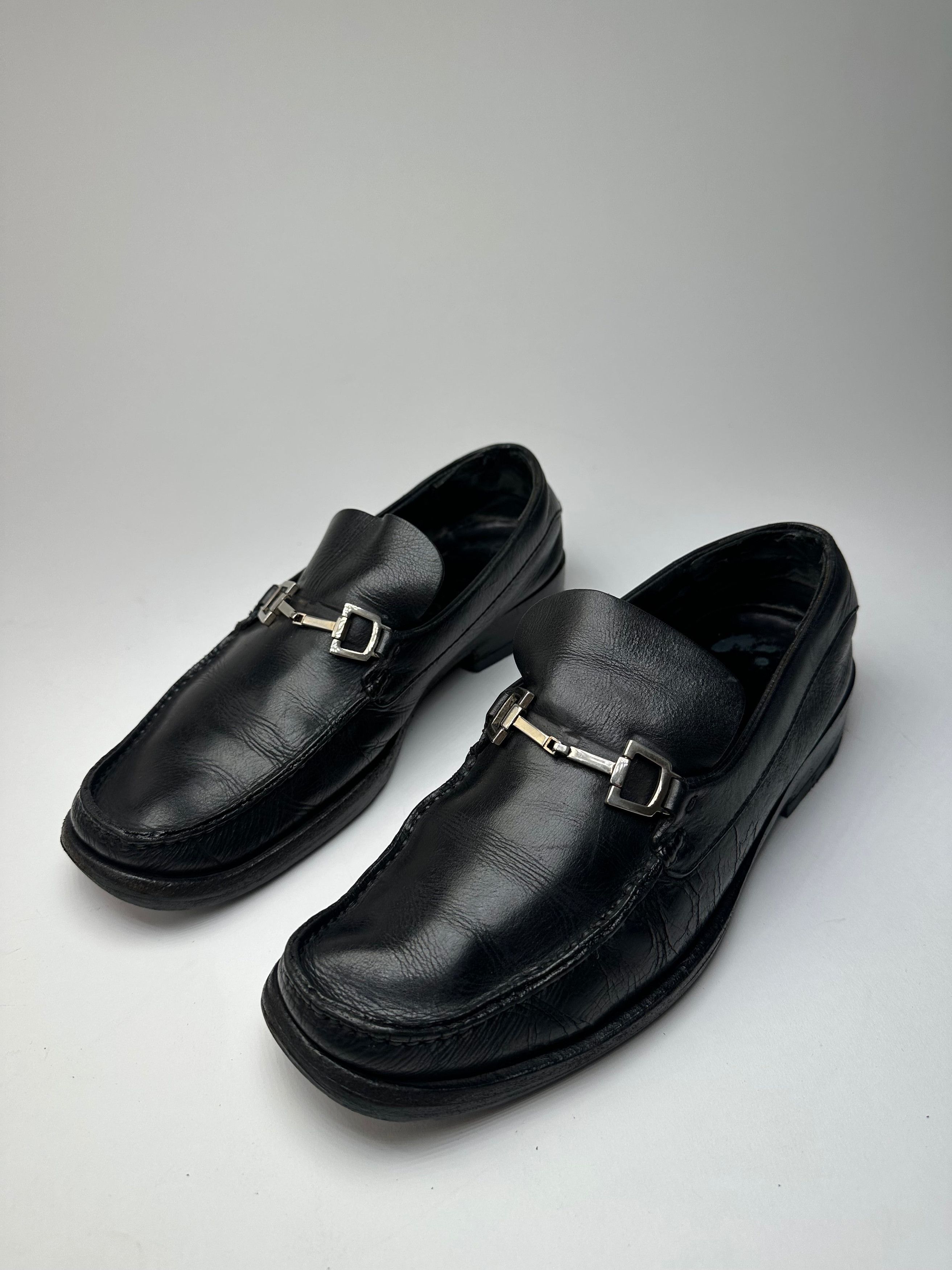Gucci Vintage Leather Loafer Black EU40 Size US 9 / IT 39 - 1 Thumbnail