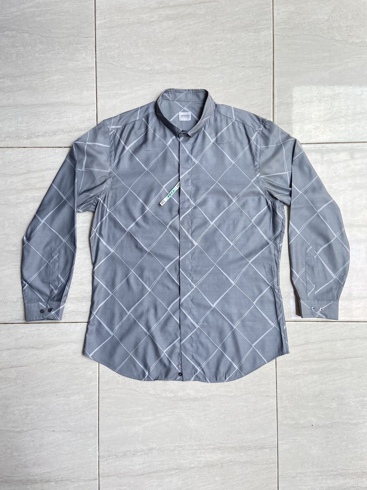 Armani Collezioni ARMANI COLLEZIONI Grey Shirt Size US XXL / EU 58 / 5 - 1 Thumbnail