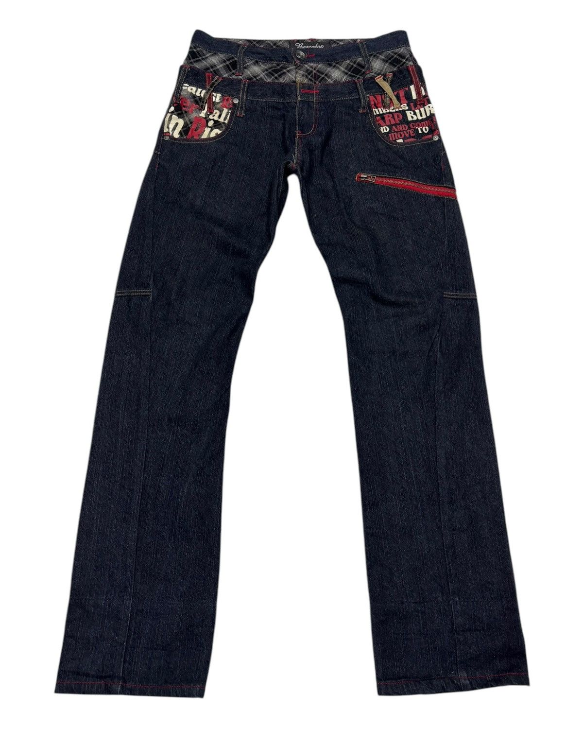 Hysteric Glamour × If Six Was Nine × Japanese Brand VINTAGE DOUBLE WAIST JEANS BARCEDOS BLUE DENIM SKULLS JEANS Size US 32 / EU 48 - 2 Thumbnail