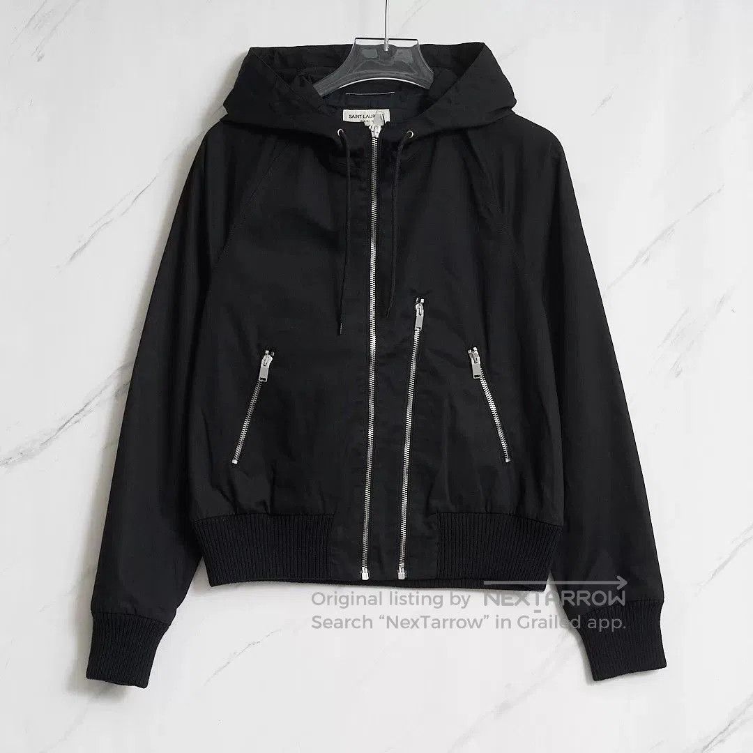 Saint Laurent Paris Saint Laurent Black Hooded Double-Zip Jacket. Size US M / EU 48-50 / 2 - 1 Thumbnail